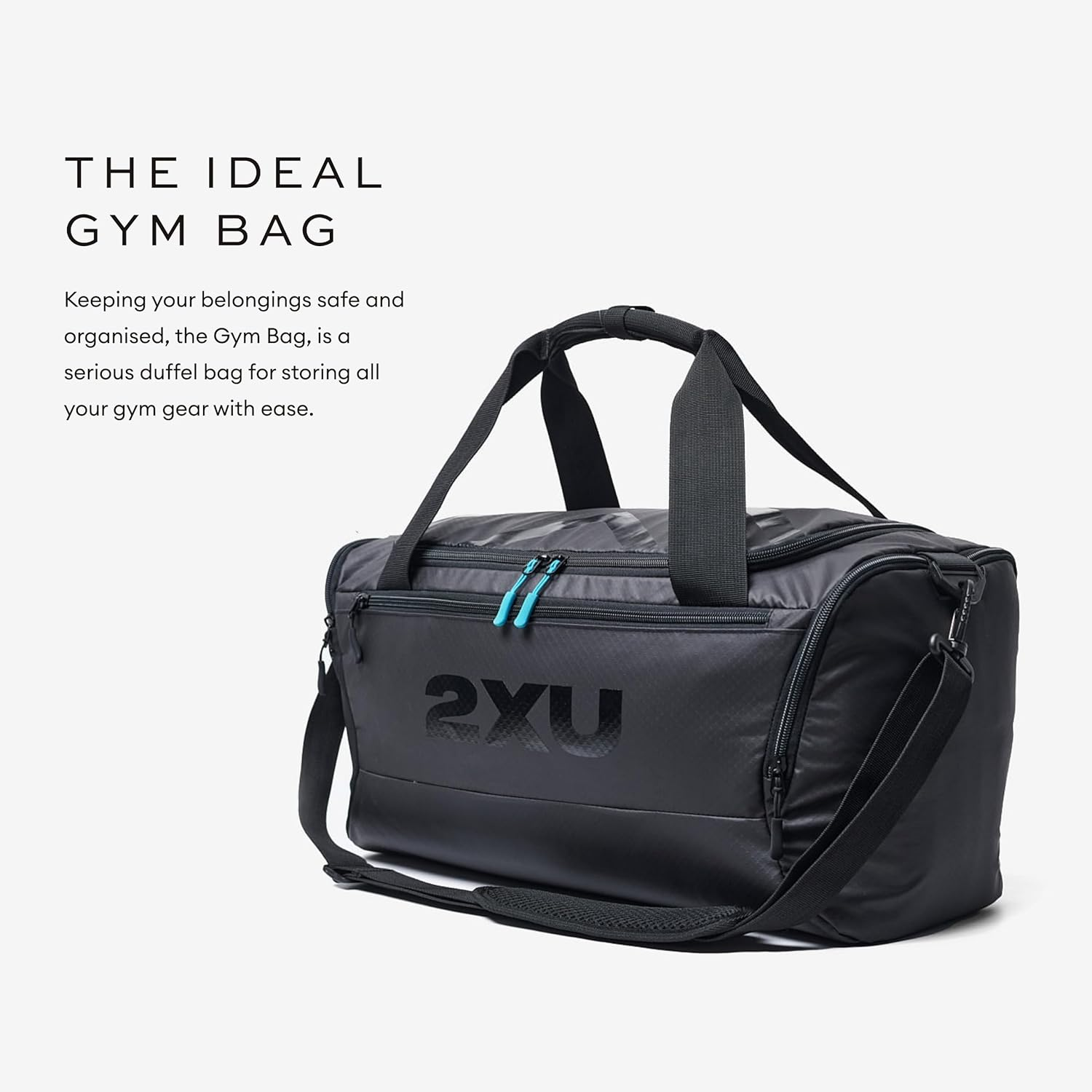 2XU Gym Bag - Everyday Gym Duffel, Inner Shoe Compartment - 30L Capacity image number 2