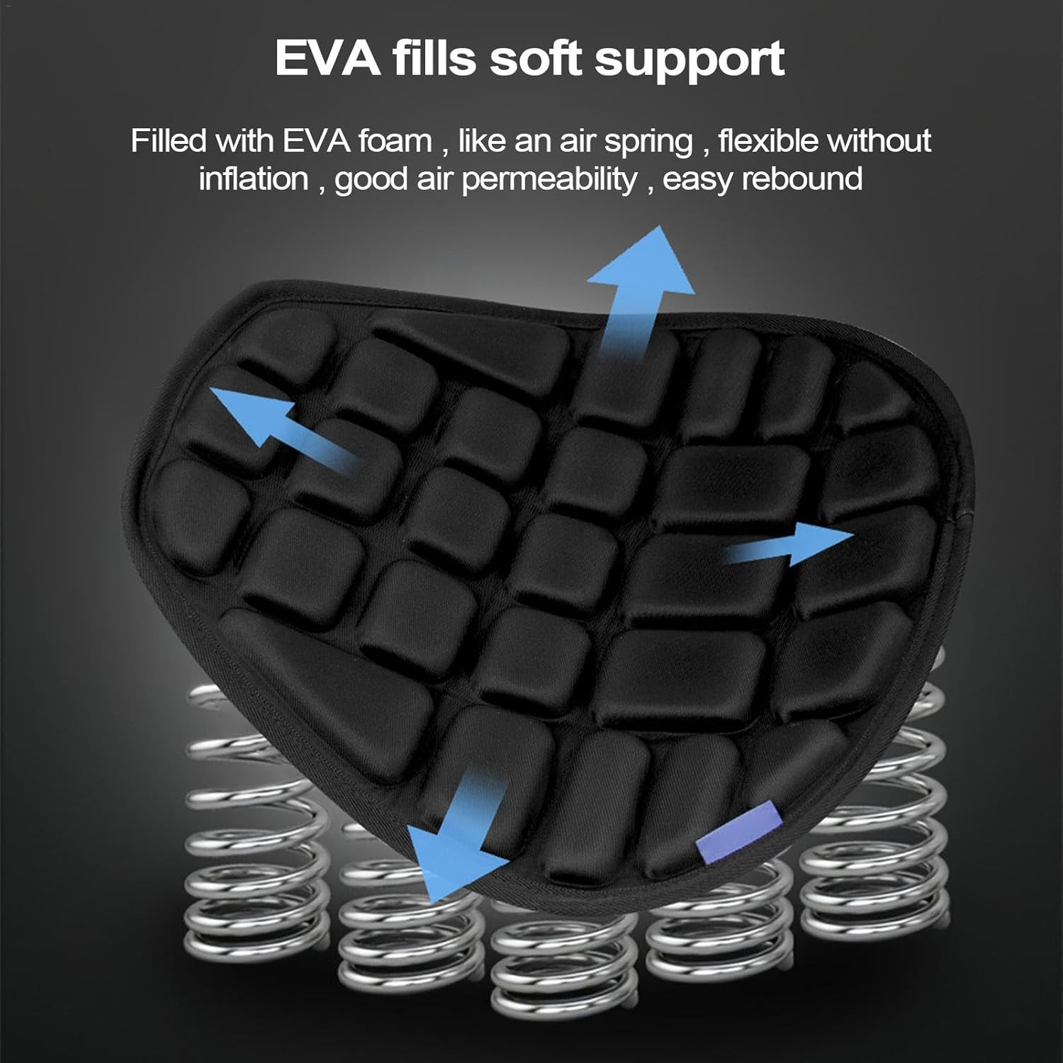Motorcycle Gel Seat Cushion - Breathable Motorcycle Air Seat Cushion Motorcycle Pads | Reusable Motorcycle Accessories Motorcycle Seat Gel Pad for Racing Motorbikes Scooters image number 4