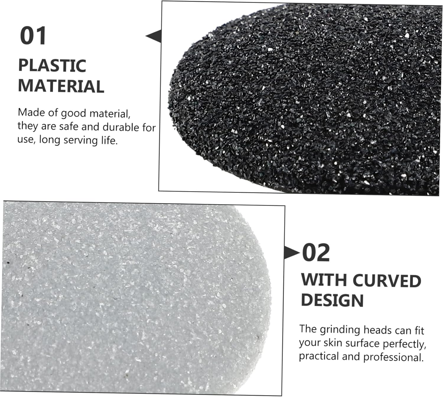 OSOLADY 10Pcs Professional Pedicure Grinding Head Replacement for Foot File Callus Remove image number 4