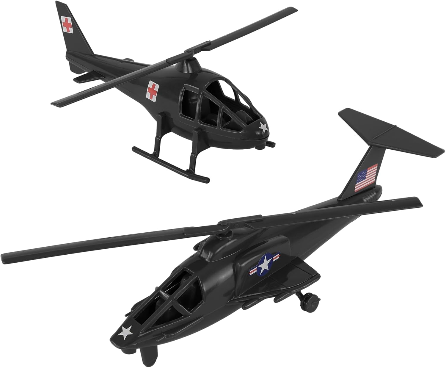 Timmee Air Support Helicopters - 2Pc Tan Plastic Army Men Choppers US Made