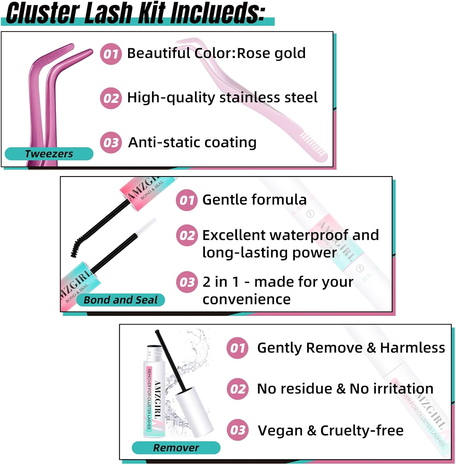 Lash Clusters Diy Eyelash Extensions Individual Lashes Cluster Wispy D Curl Eyelashes Extension Clusters Fluffy Natural 112Pcs False Lashes(V&R,D-Mix) image number 6