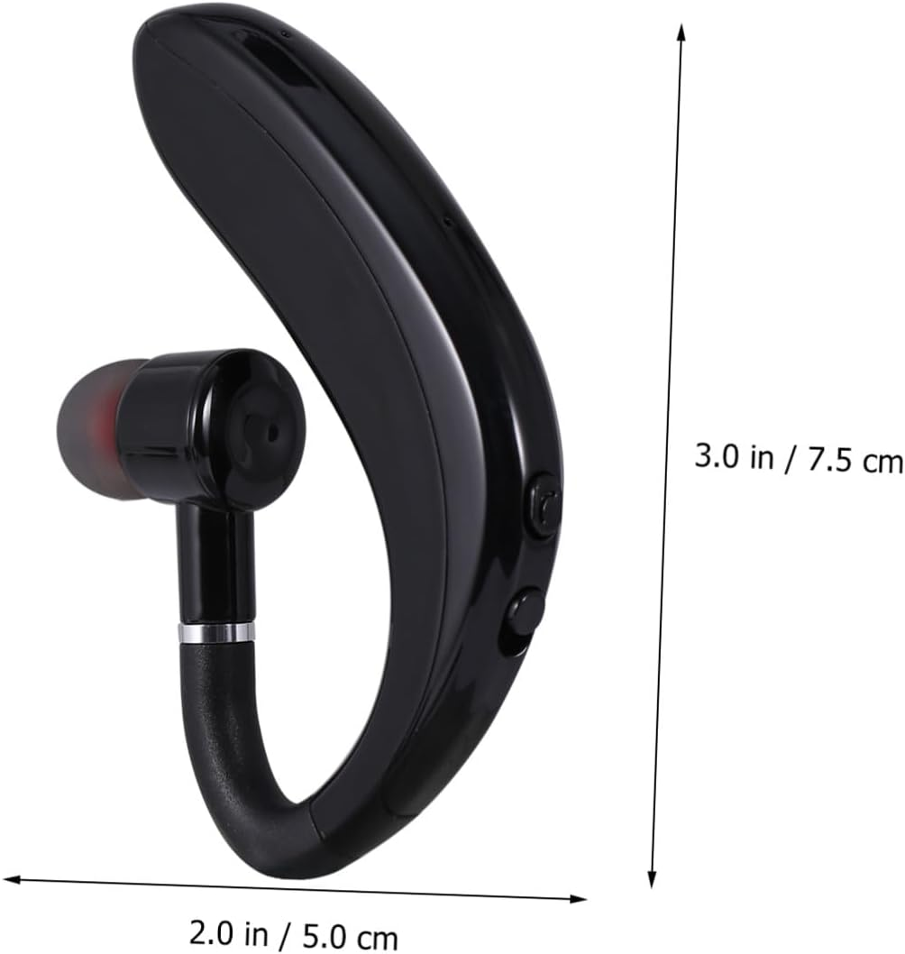 OSOLADY Wireless Earphone Earpiece Long Battery Life One-Side Earphone for Driving Business Workout Black Wireless Earbud Earhook image number 5