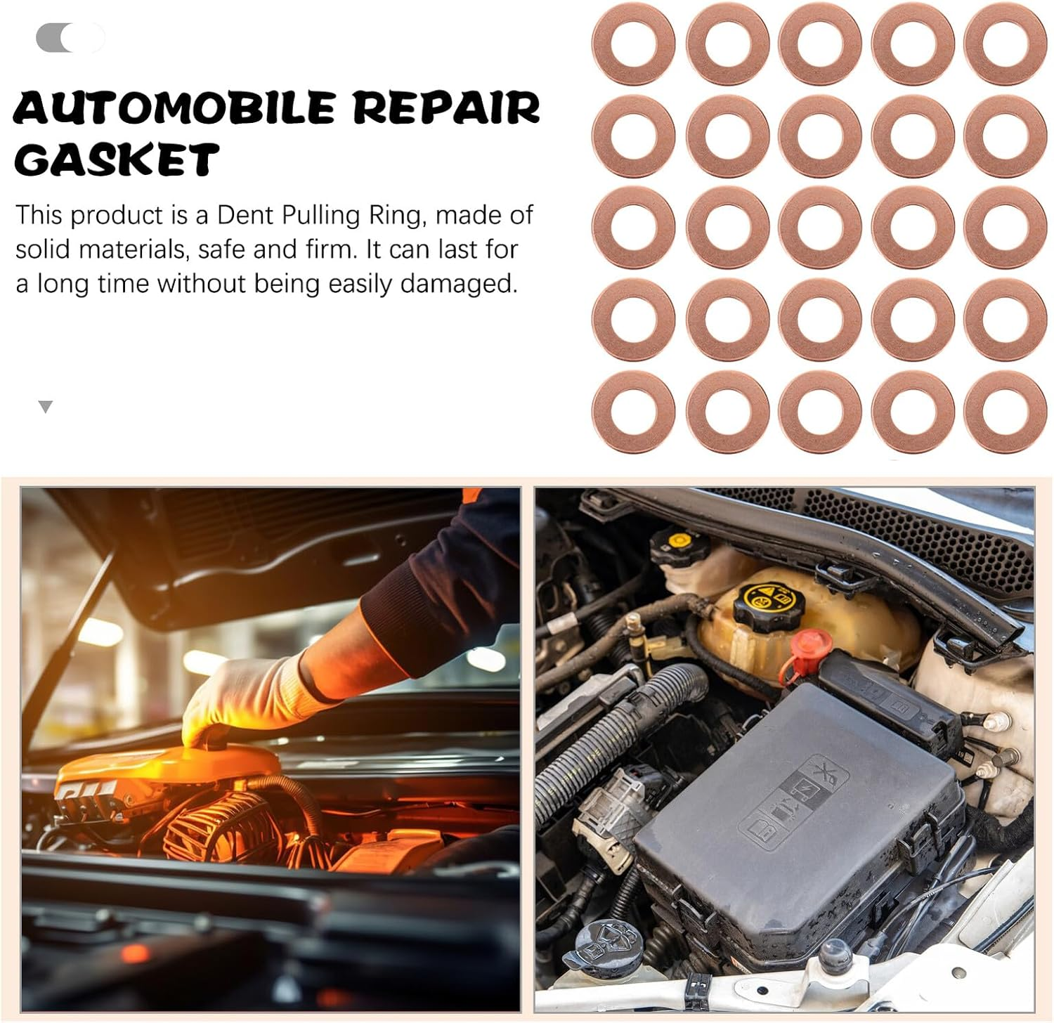 BELLIFFY Dent Puller Rings 200Pcs Spot Welder Washer for Car Body Panel Repair Automotive Welder Kit Paintless Dent Removal Tool for Auto Body Repair image number 4