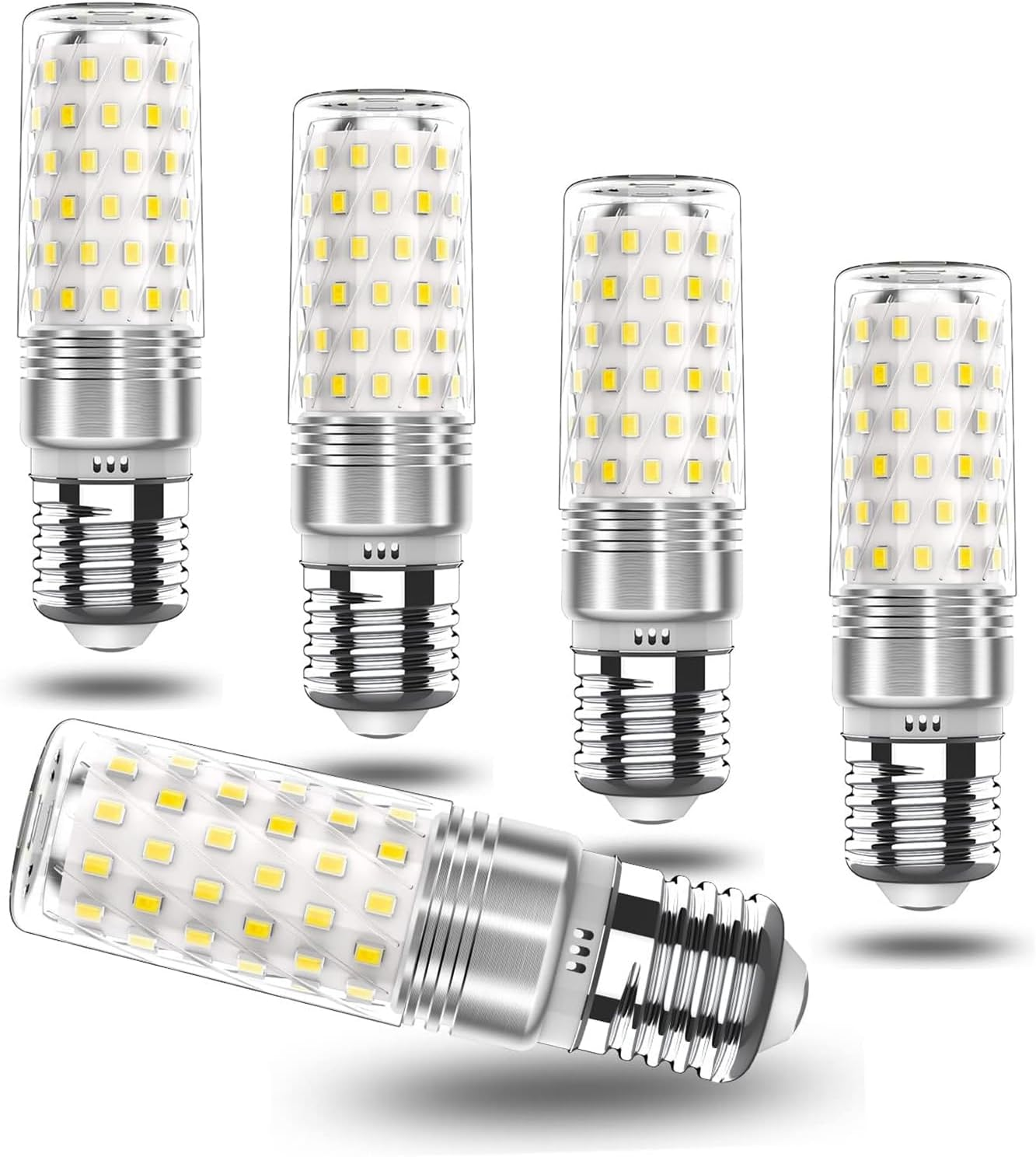 MATCHEASY E27 LED Corn Bulb 7W (75W Halogen Equivalent), Warm White 3000K, 950LM, CRI80, AC100-265V, Non-Dimmable Edison Screw Light Bulbs for Home Indoor Lighting, 2-Pack