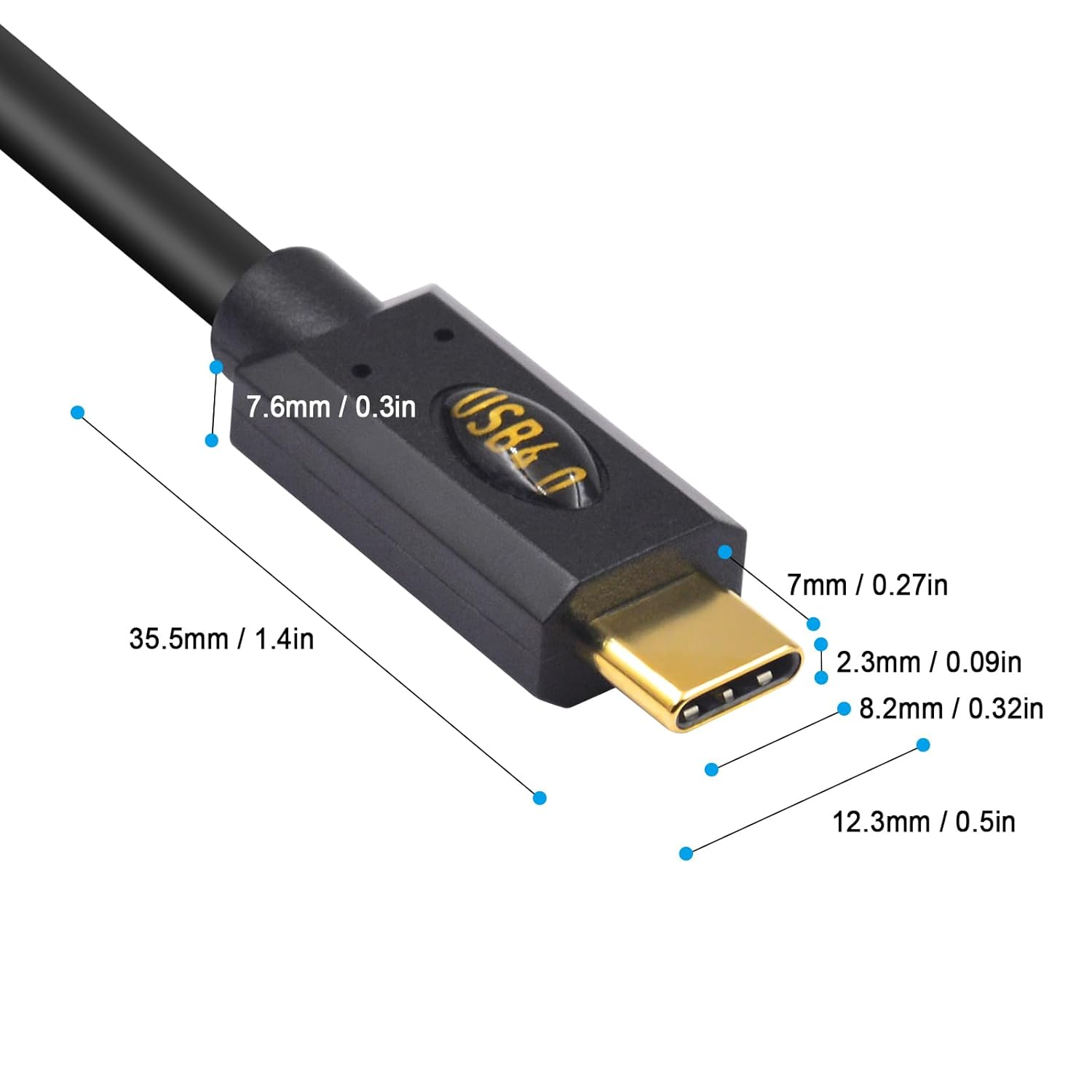 Duttek 240W Coiled USB C to USB C for Thunderbolt 3, 40Gbps USB C to USB C Coiled Cable, USB Type C Male to Male Spiral Cable Support 8K@60Hz Video Compatible with Macbook Pro/Air, Ipad Pro 1M