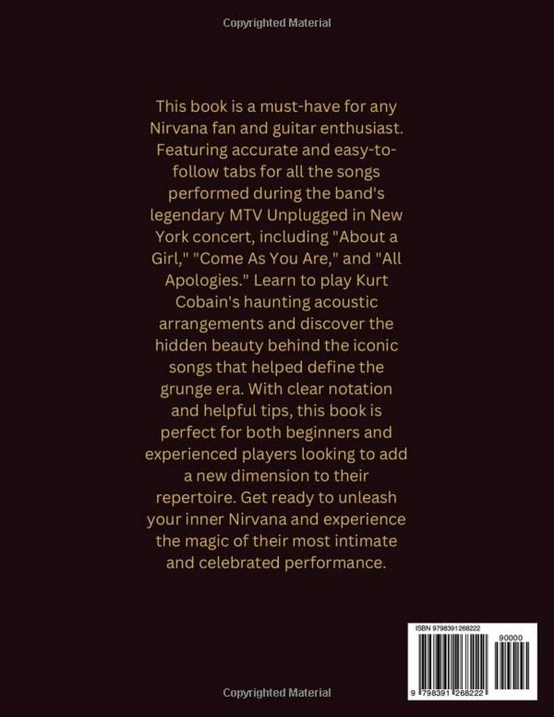 Playing like Kurt Cobain: Nirvana Umplugged in New York Tabs Book image number 1