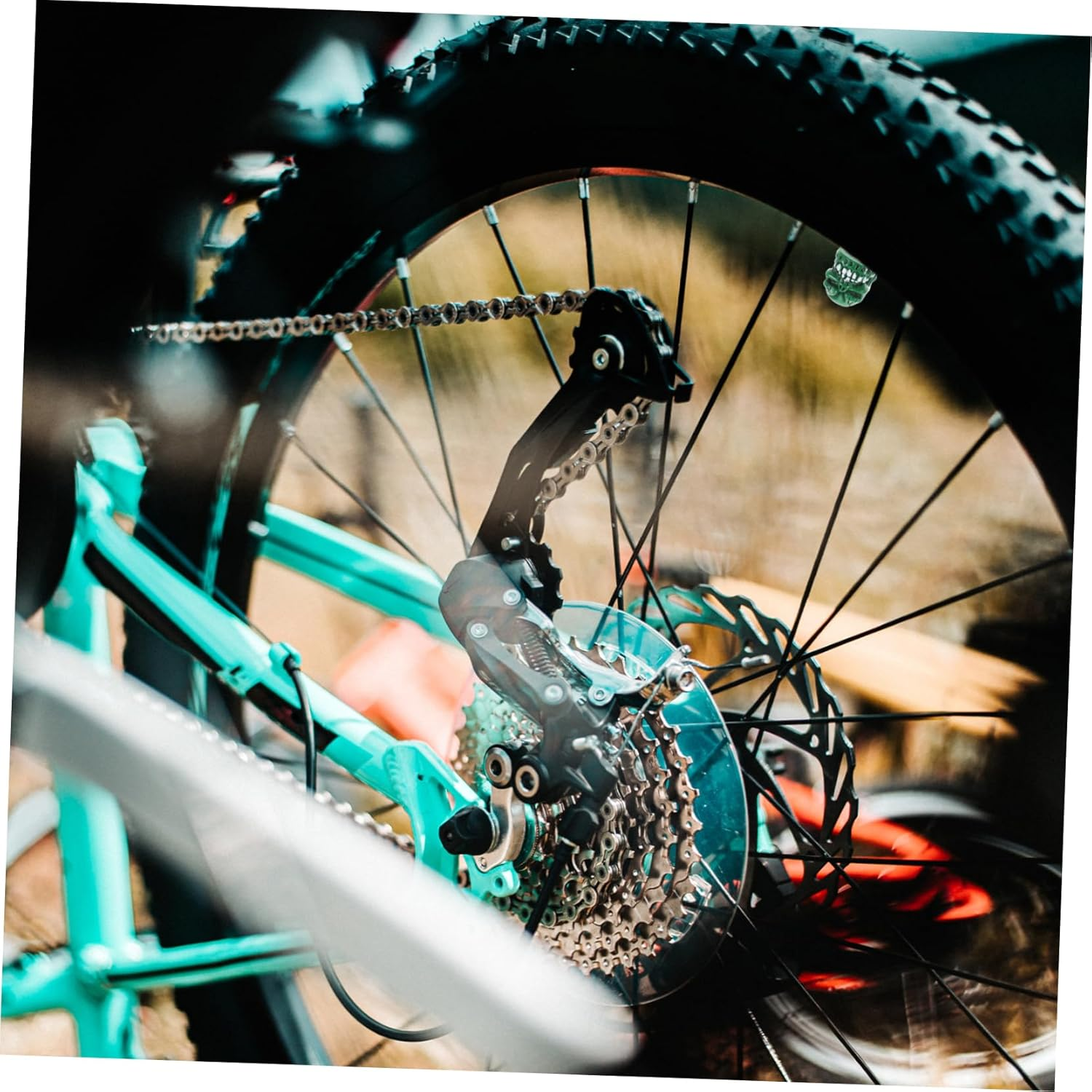 GOOHOCHY 4Pcs Green Skull Car Tire Valve Caps Bike Motorcycle Valve Stem Covers Decorative Air Nozzle Caps for Automotive Wheels Accessories image number 1