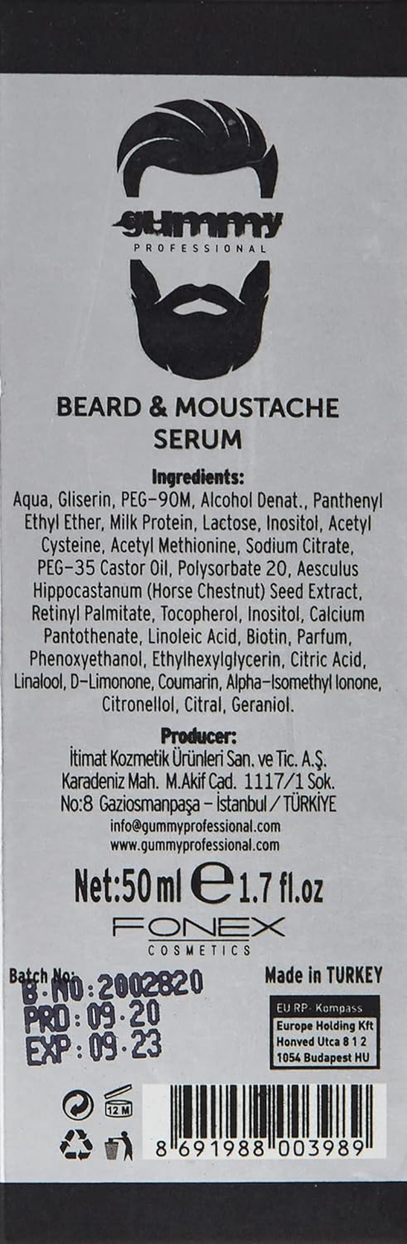 Gummy Beard and Moustache Serum 50 Ml image number 1