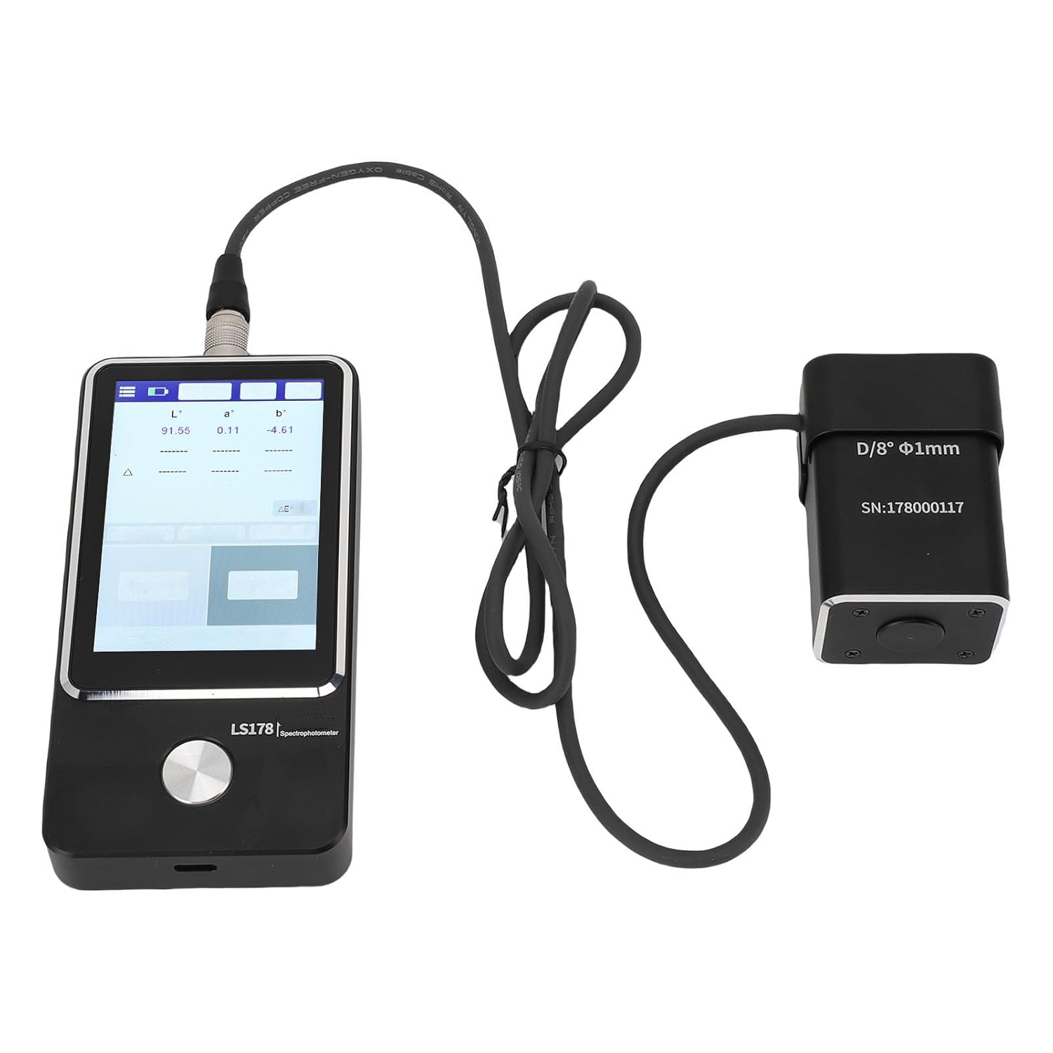 Jectse Full Spectrum LED Light Source Digital Paint Color Meter for Comprehensive Color Matching and Analysis, Professional Colorimeter for QC Inspection