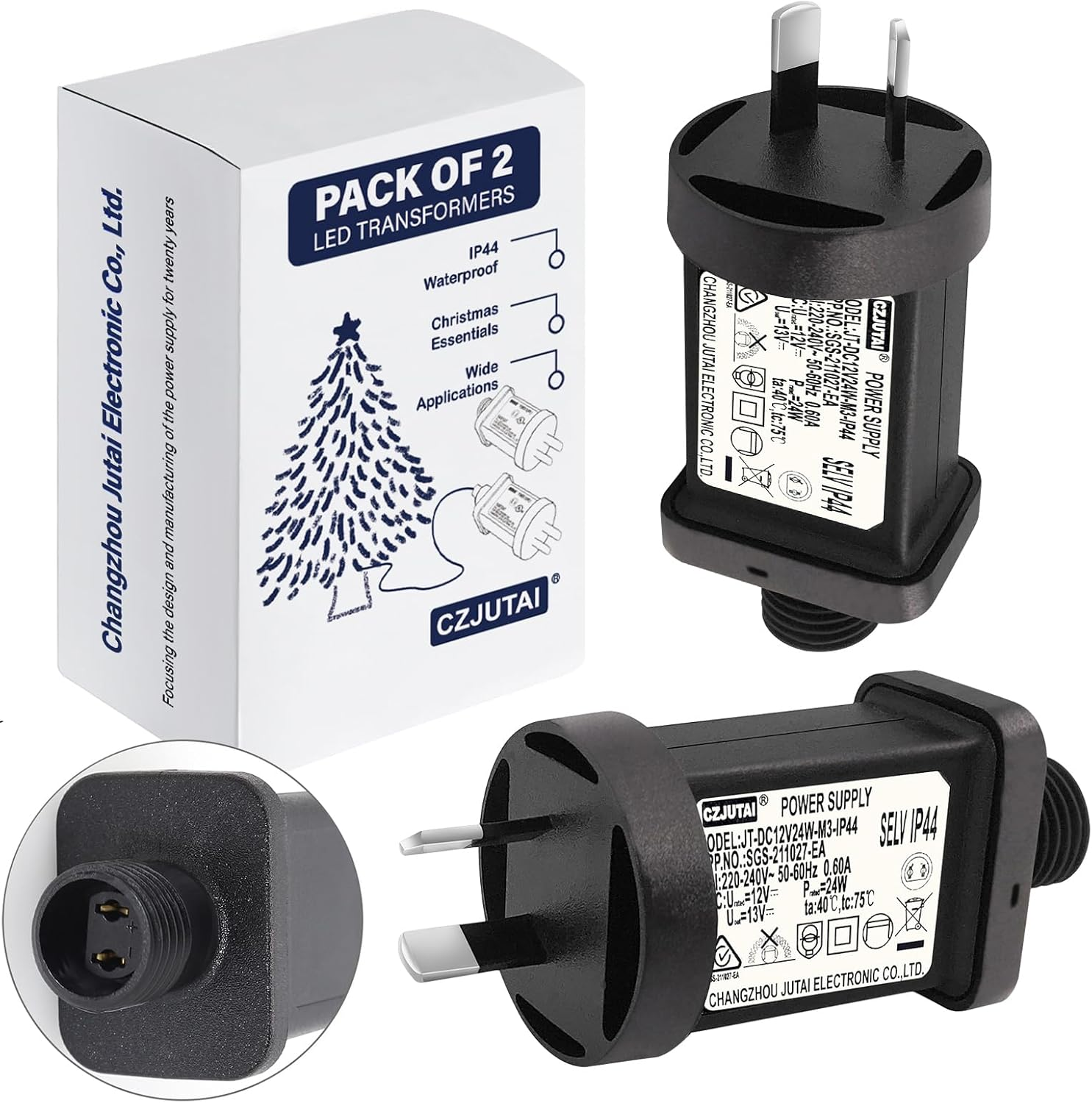 Premieradater 2 Pcs of Power Supply for CZJUTAI JT-DC12V24W Christmas Lighting, IP44 [A3S4] image number 4