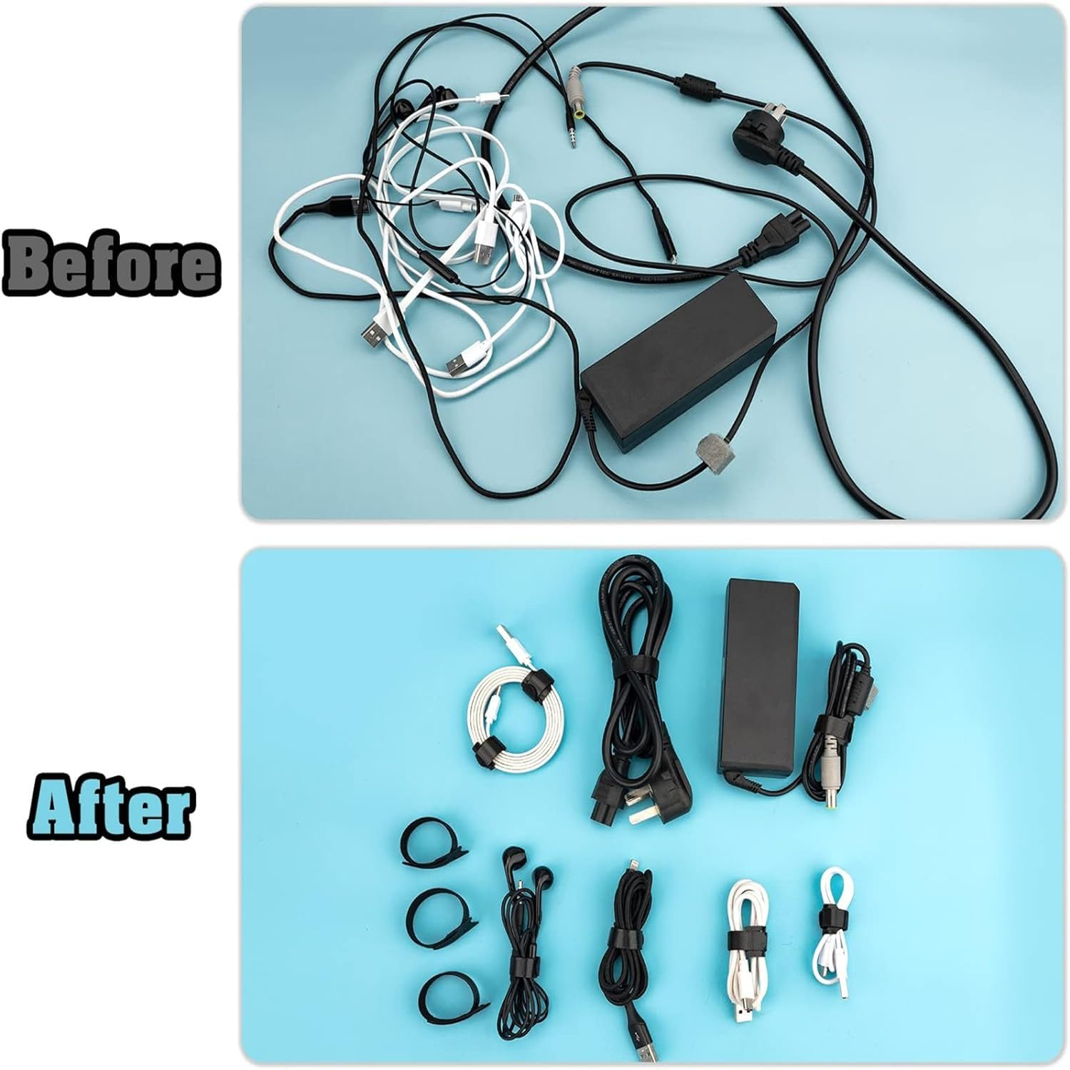 100 Pcs 6-Inch Reusable Cable Ties, Premium Quality Cable Management Straps for Electrical Cable & Wire Organizer (150Mm X 12Mm, Black) - Black image number 6