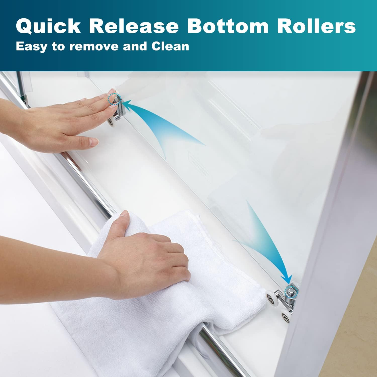 ELEGANT Corner Shower Enclosure with Acrylic Fiberglass Tray,Tempered Safety Clear Glass, Sliding Door,Shower Screen with Panel&Base 900X900Mm image number 1