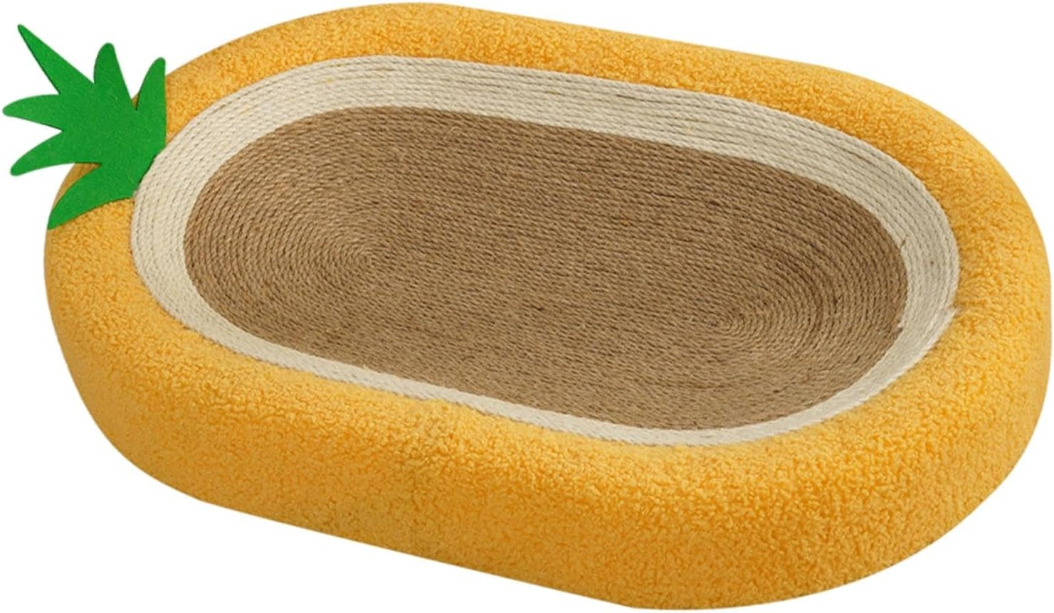 STARTIST Cat Scratcher Bed Mat Oval Curved Design Nonslip Bottom Durable Sisal Scratcher Lounge for Kitten Training Toy Indoor Cats Pet Cat Supplies image number 5