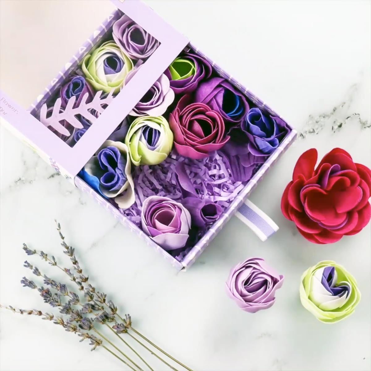 Florals Lavender Fields Soap Flowers, 207 G