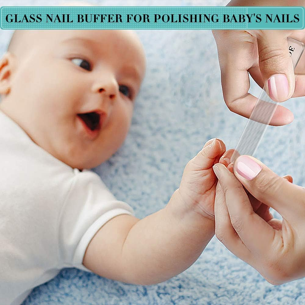 Glass Nail Shiner - DRMODE 2PC Upgrade Nail Buffers Nano Glass Nail Files Polisher Professional Crystal Manicure Tools Kit for Natural Nails image number 5