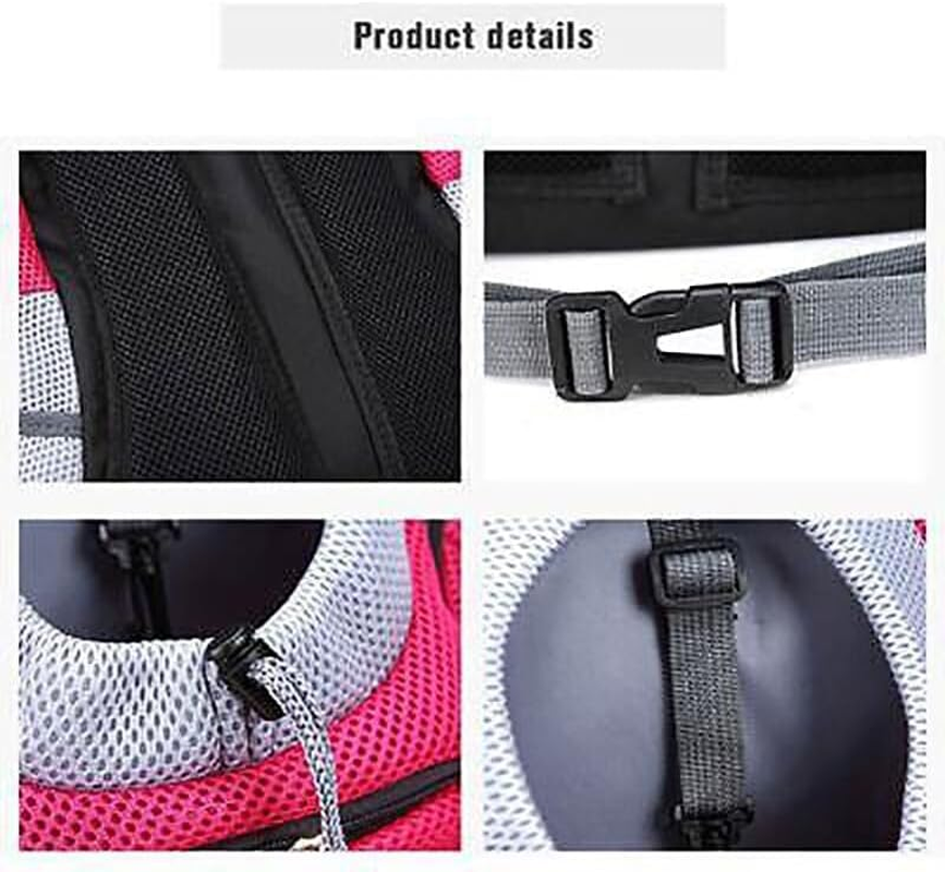 Puppy Mesh Pet Dog Carrier Backpack Front and Back Shoulder Bag, Versatile Design, Ideal for Travel and Outdoor image number 4