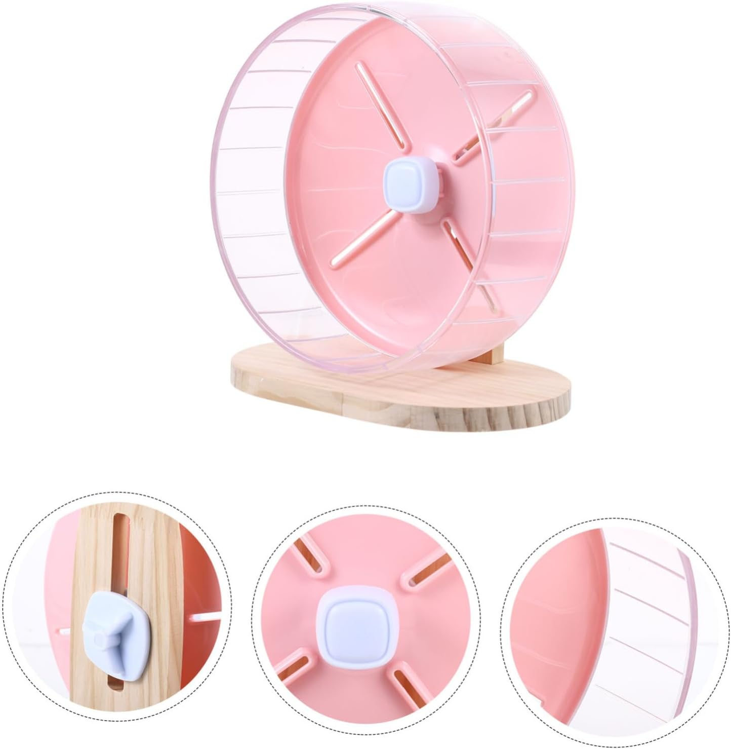 Super Silent Hamster Wheel Chinchilla Exercise Wheel Small Pet Cage Accessory Decorative Hedgehog - Pink image number 5