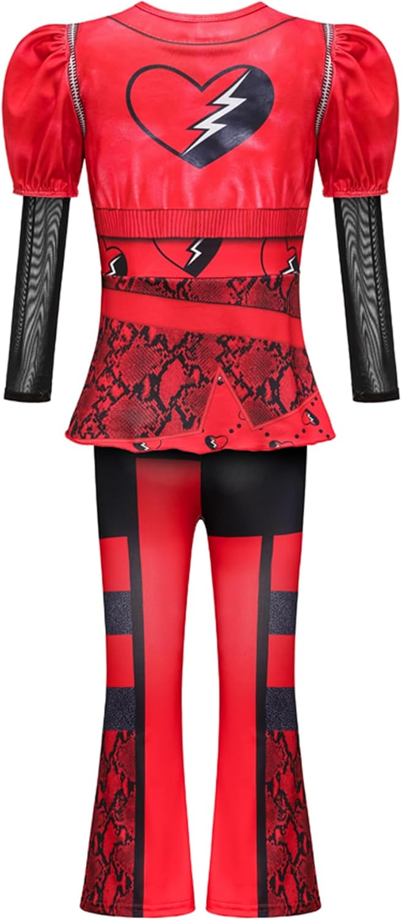 FOVIORZ Girls Rise Red Costume Halloween Party Princess Dress up Costume with Wig image number 2