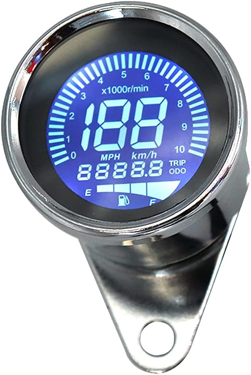 Universal 12V Motorcycle Instrument Modified Digital Motorbike Speedometer Tachometer Gauge LCD Display (7 Colors) 0-1000RPM 0-199KM/H image number 4