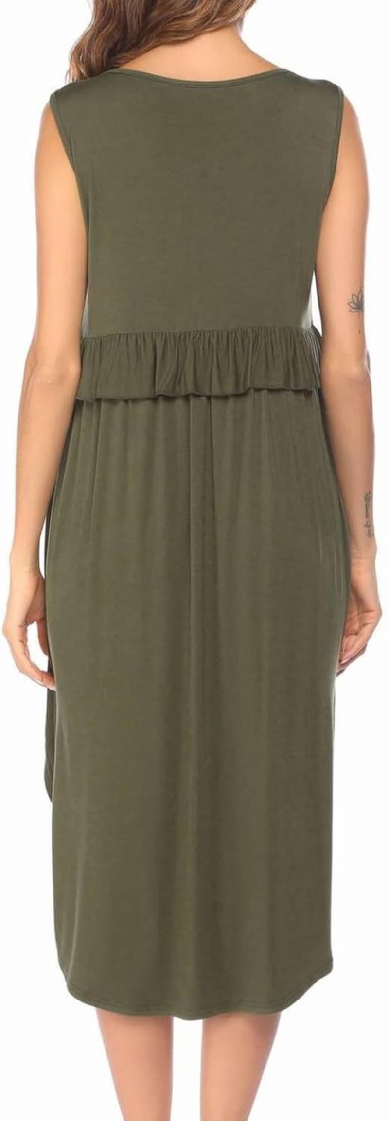 Maternity Outfit Women'S Maternity Nursing Dresses Split Long Dress for Breastfeeding Maternity Xmas Dress image number 4