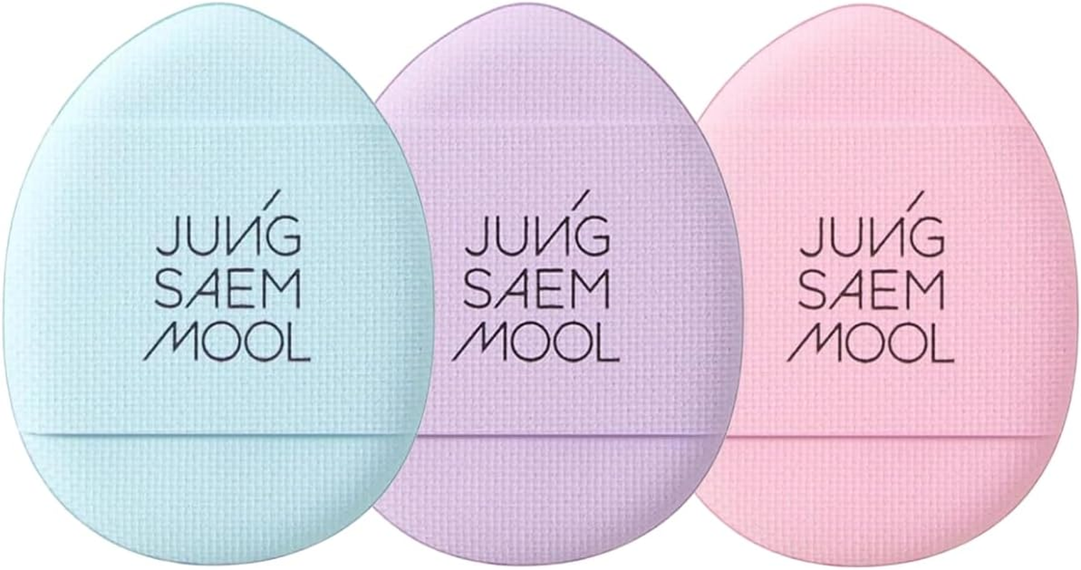 [JUNGSAEMMOOL OFFICIAL] Skinny Tap Puff Macaron Edition (3Pcs) | Finger Puff | Mini Makeup Puff | Korean Makeup Artist Brand image number 3
