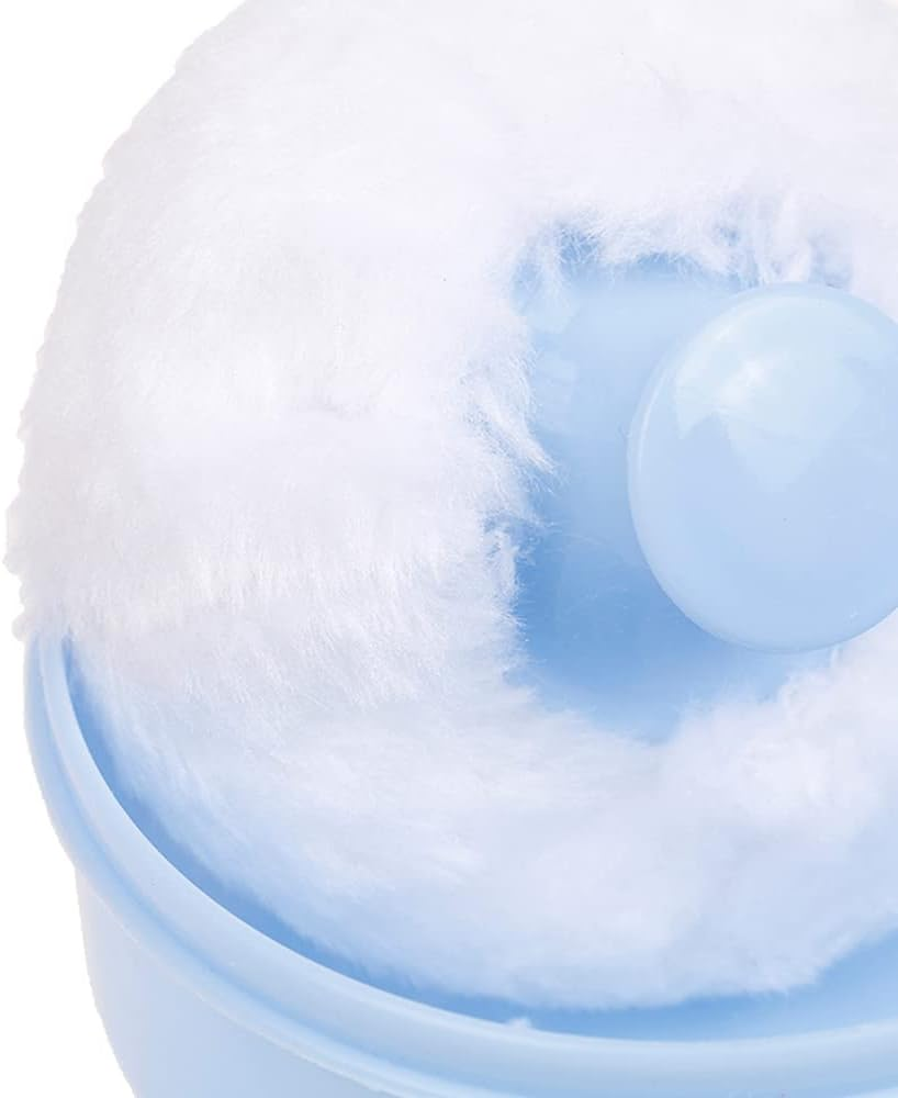 1X Portable with Box Baby Soft Body Powder Puff Virtu Container Case Talcum (Pink) image number 1