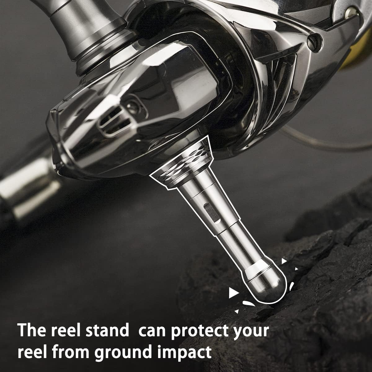 GOMEXUS R6 Foldable Reel Stand Protect Reel from Rock Compatiable for Shimano Stradic Stella Vanford Daiwa Certate Exist, 48 Mm image number 4