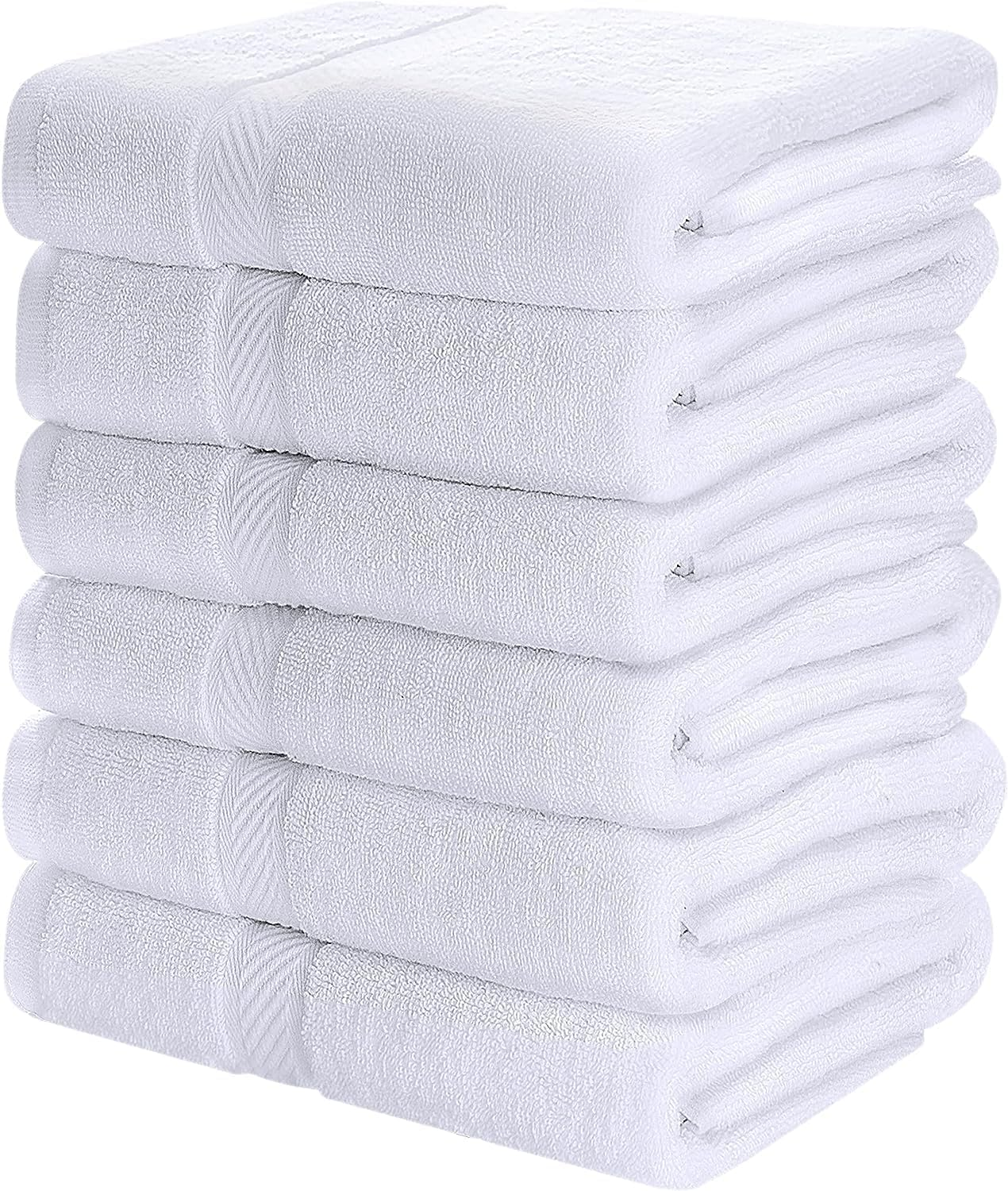Bath Towels, White, 24 X 46 Inches Towels for Pool, Spa, and Gym Lightweight and Highly Absorbent Quick Drying Towels image number 3