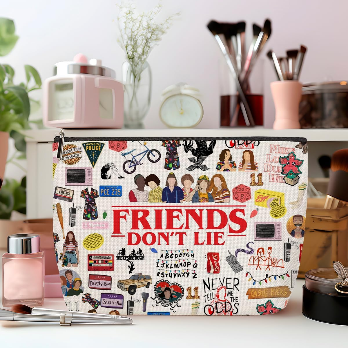 Friends TV Show Merchandise Makeup Bag Friend Gifts Friendship Gifts for Women Cosmetic Bag Christmas Anniversary Graduation Best Friend Birthday Gifts Bestie Gifts for Women Her Friends Fans Sister,