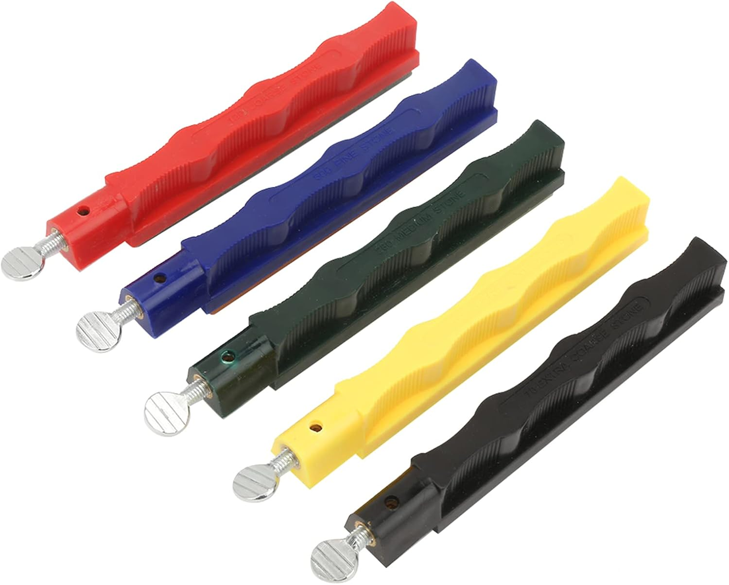 Lansky Knife Sharpener Set - Professional Kitchen Fix Angle Sharpening System with Stone Set - Ener