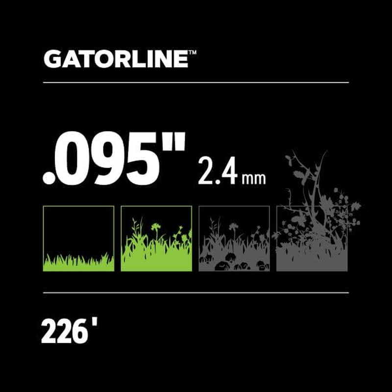 Oregon 22-495 Magnum Gatorline Square Trimmer Line .095-Inch by 226-Foot Weed Wacker String,Gray image number 1