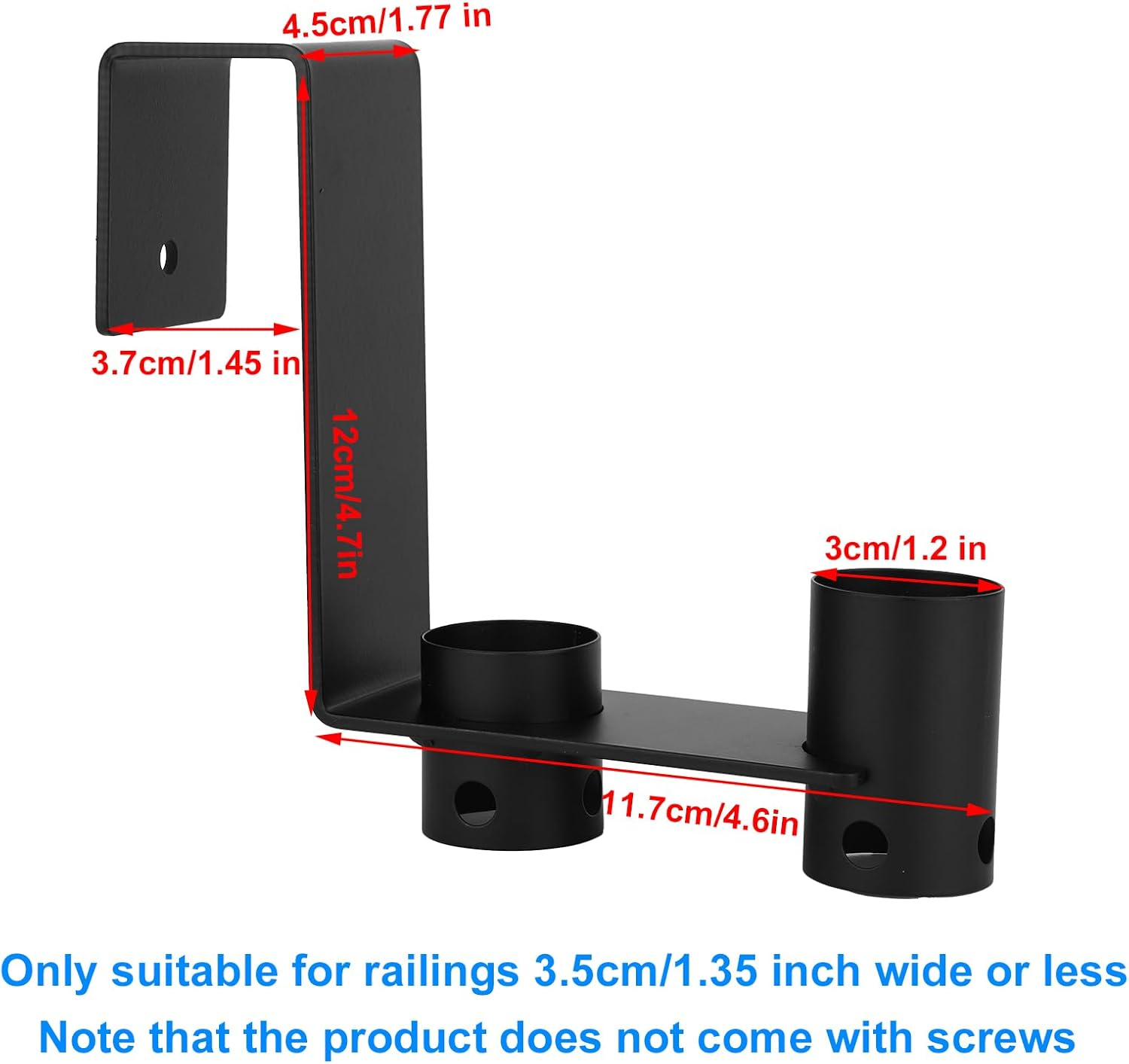 BOXOB 2Pcs Pool Pole Hangers, Heavy-Duty Pool Equipment Hooks for Nets Skimmers Brushes Swimming Pools Tool Holder Fence Hooks for Hanging Poles & Accessories image number 6