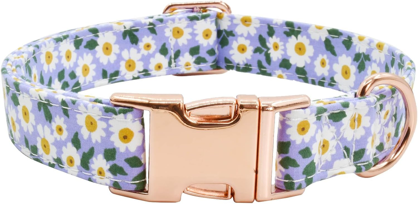 Metal Buckle Dog Collar, Durable Adjustable Dog Collar Soft for Small Medium Large Dogs (S(10-14In), Pink Leopard)