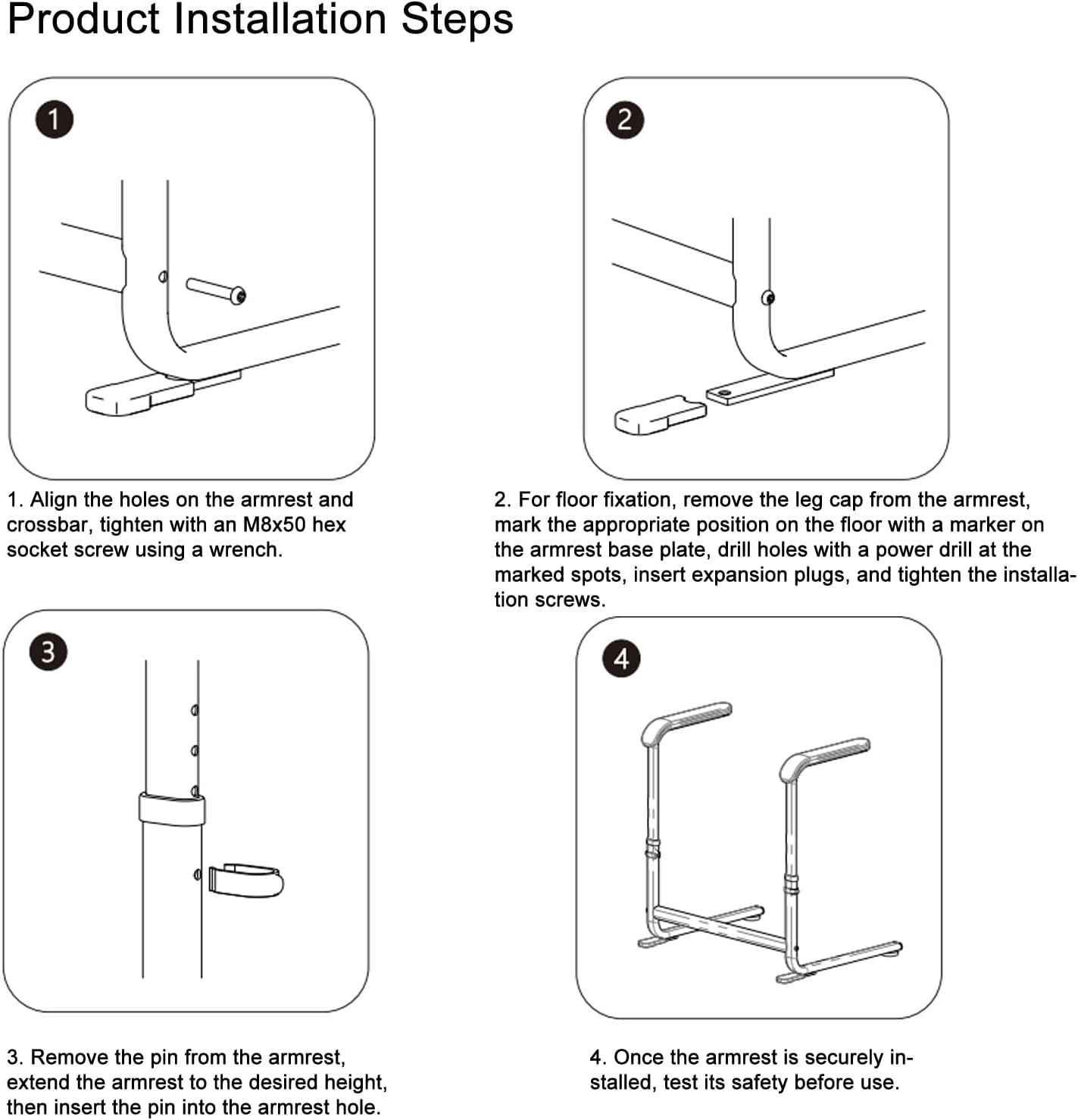 Stand Assist, Couch & Chair Standing Aid for Elderly Seniors, Mobility Standing Aid Rail with 6 Heights Adjustable, TPE Handles, Non Slip Seat Lifter Chair Lift Assist Device