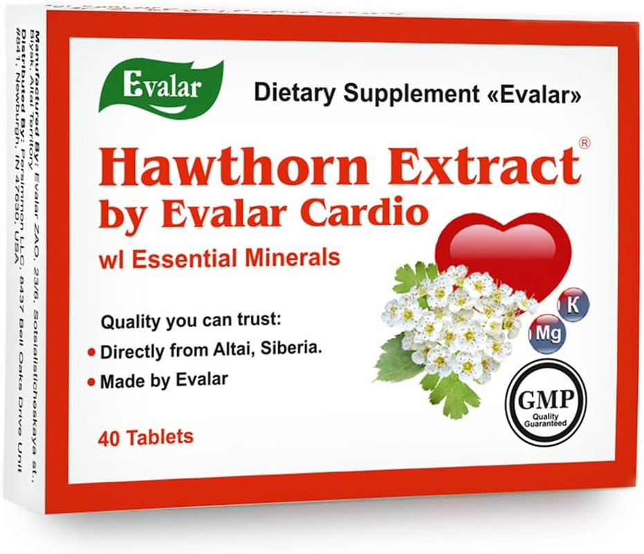 Evalar Cardioactive Hawthorn Supplement 40 Tablets| Эвалар Кардиоактив Боярышник 40 Таблеток image number 2