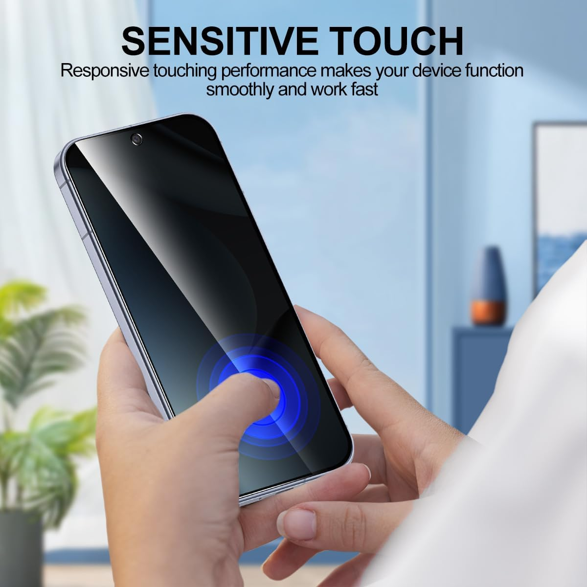 T Tersely [2-Pack] Privacy Screen Protector for Google Pixel 10 Pro XL 2025 with Easy Installation Tool, Fingerprint Compatible Tempered Glass Film Protection Private Anti-Spy Case-Friendly