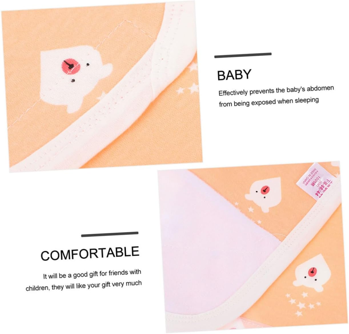 PACKOVE Newborn Cotton Belly Band 80Cm Soft Baby Navel Cord Protective Belly Wrap for Autumn Winter Sleep and Outdoor Use Comfortable Belt for Infants image number 6