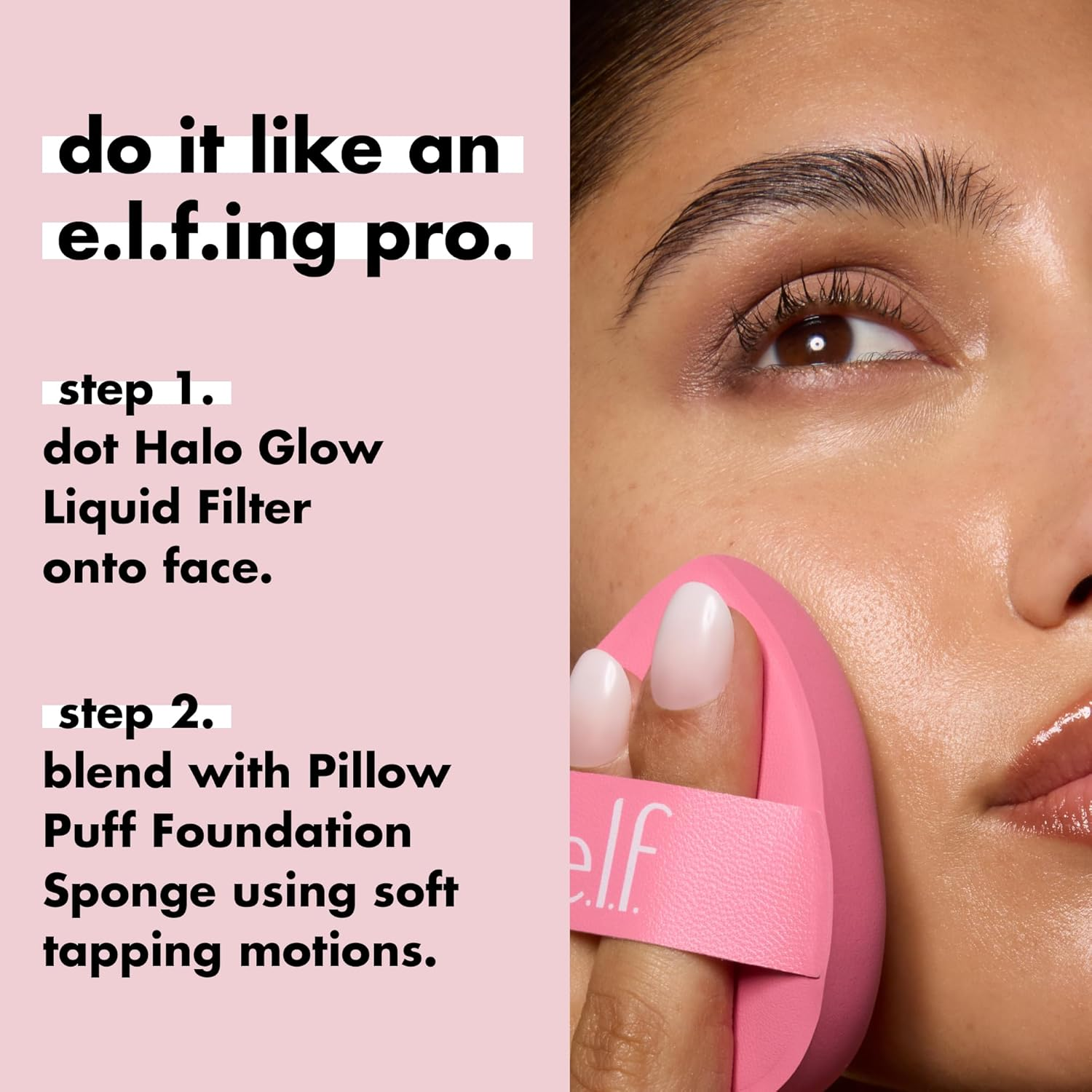 E.L.F. Pillow Puff Foundation Sponge, Bouncy, Ultra-Soft Foam Makeup Sponge for Liquid Foundation, Creates an Airbrushed Finish, Vegan & Cruelty-Free image number 6