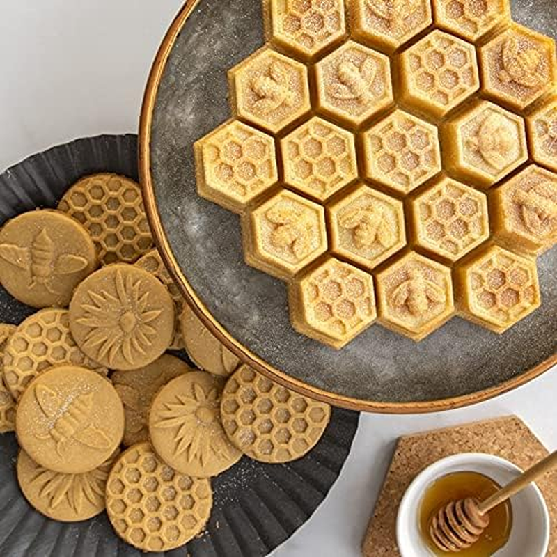 Nordic Ware Honeybee Cast Cookie Stamps, Metallic image number 5