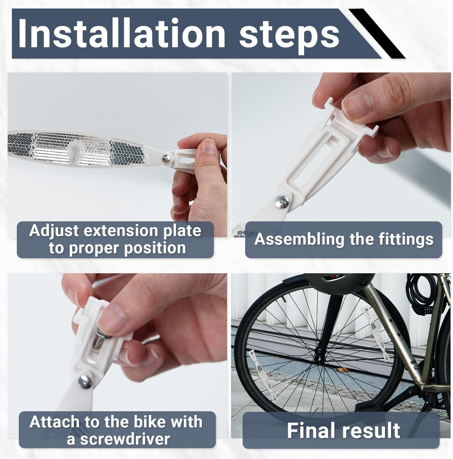 4 Pack Bike Wheel Reflectors, Bicycle Spoke Reflectors for Ebikes, Plastic Bicycle Spoke Reflector for Adult Bikes, Night Riding Bicycle Accessories image number 4