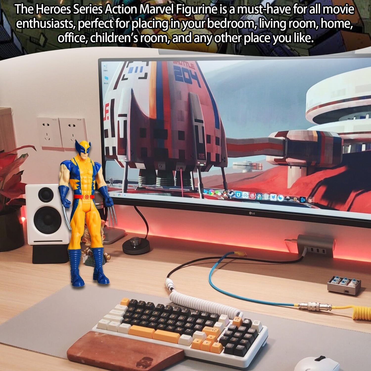 Wolverine Action Figure - 30 Cm Hero Series Toy, Party Figure, Super Friends Action Figure, Hero Figure for Children Aged 4 and Up, Birthday Gift image number 3