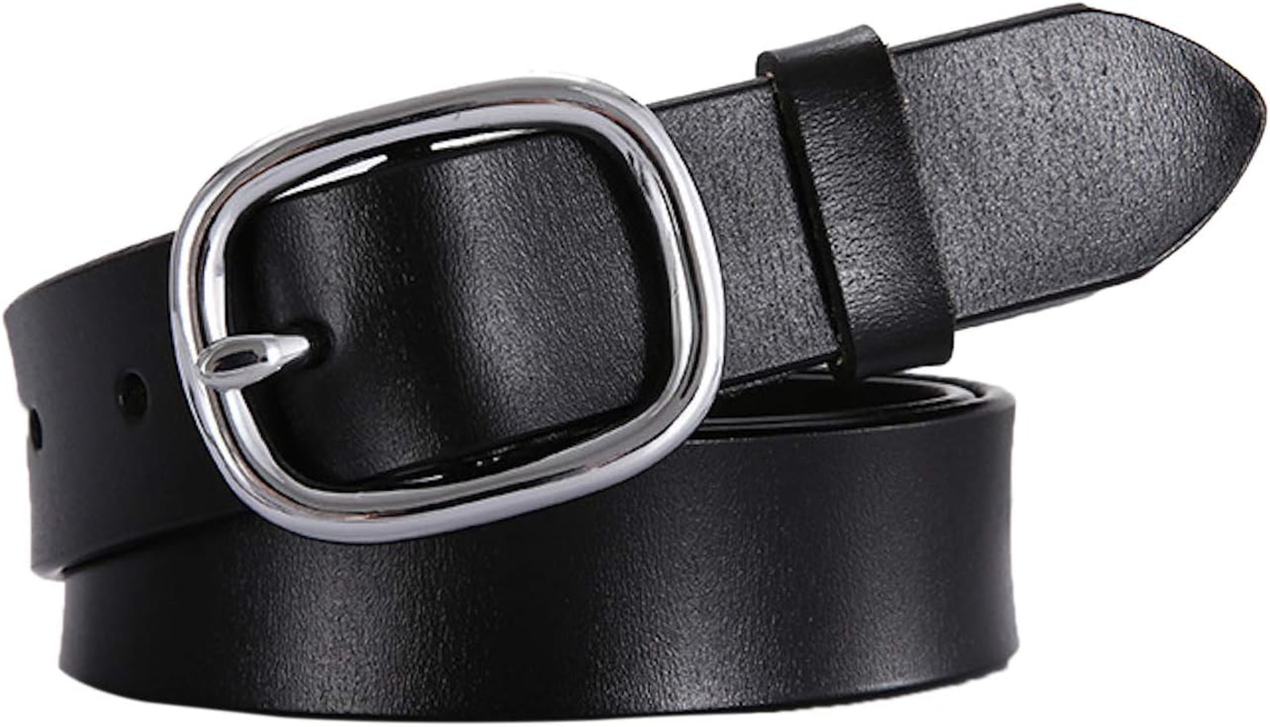 Elonglin Women'S Leather Belt - Genuine Leather Belt Vintage Casual Cowhide Belts for Jeans Shorts Pants image number 6