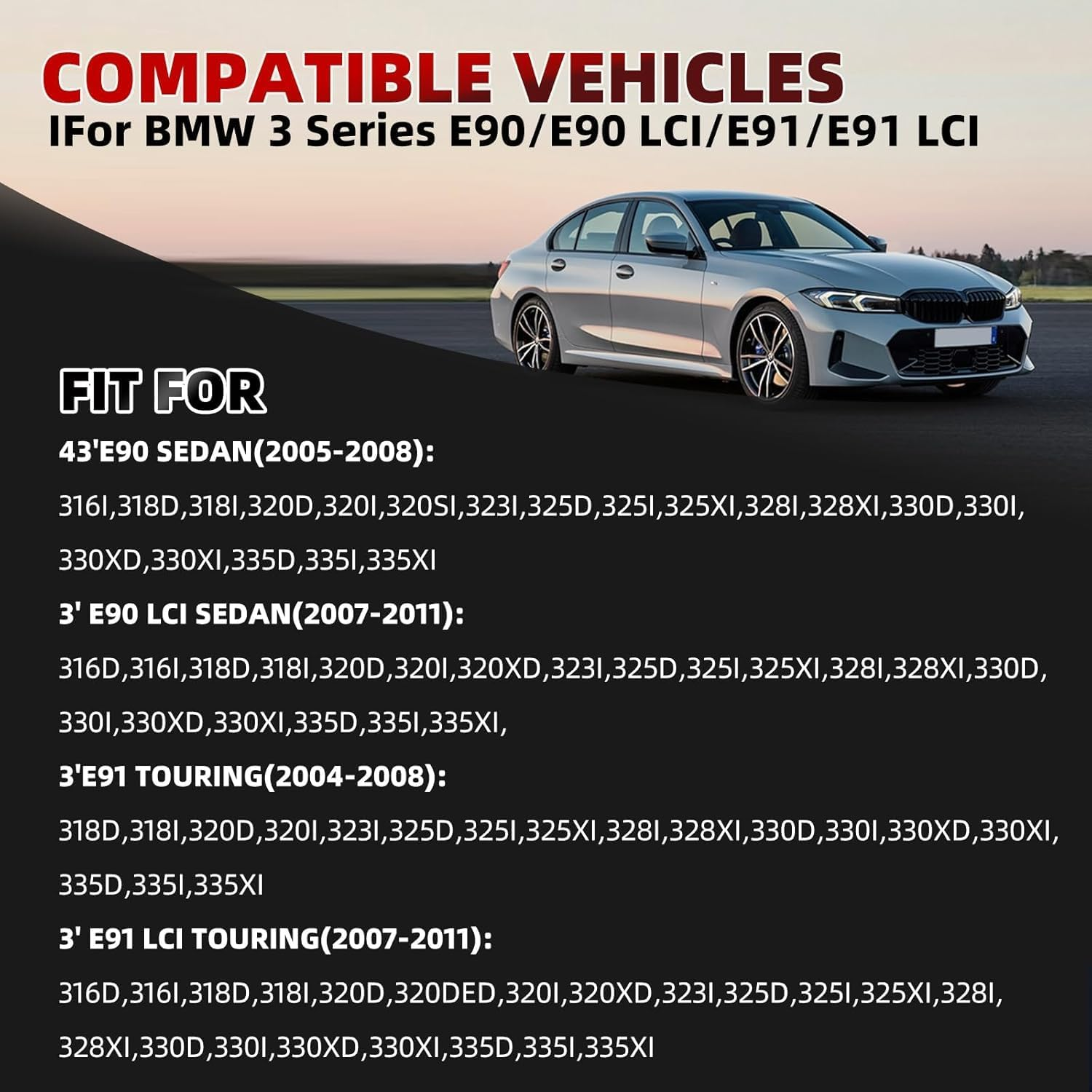 Compatible with BMW 3 Series E90/E91 Door Handle Replacement Kit,Outer Cover+Door Pull Handle Passenger Door Handle for BMW 316 318 320 323 325 328 330 335 (2004-2011)(Right,Pull Handle+Outer Cover) image number 4