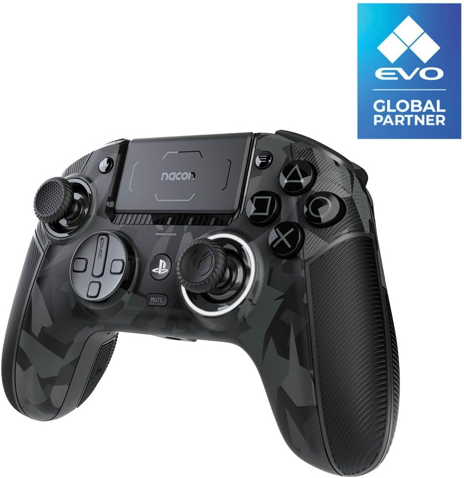 Nacon Revolution 5 Pro Officially Licensed Playstation Wireless Gaming Controller for PS5 / PS4 / PC - Hall Effect, Trigger Stops, Mappable Buttons, Bluetooth Audio - Urban Camo image number 1