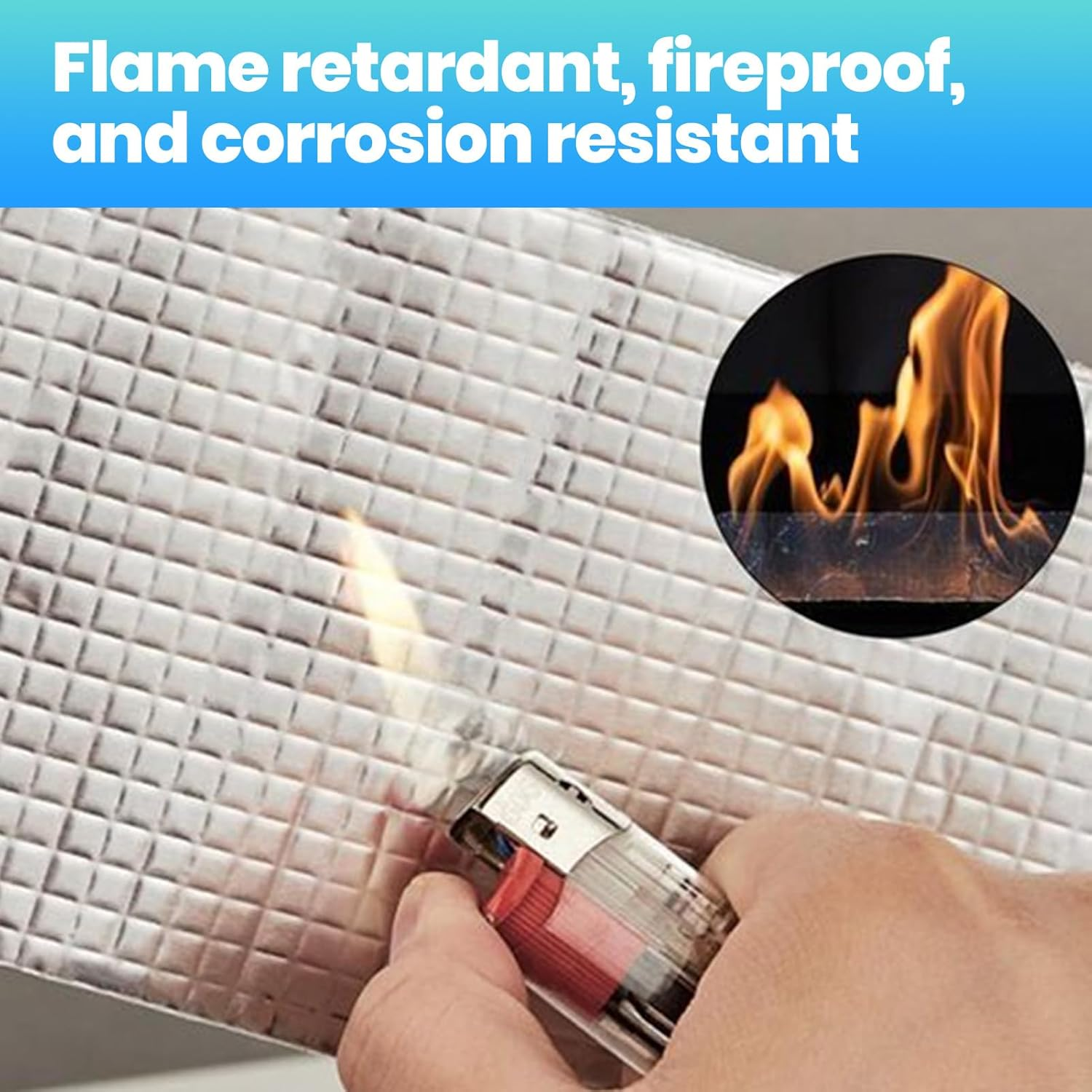 ADHES Butyl Tape Waterproof Tape 100Mm X 5M, Aluminum Foil Tape Butyl Sealant Tape 1.2Mm Thick for RV Repair, Window, Boat and Pipe Sealing, Glass & EDPM Rubber Roof Patching, Silver image number 4