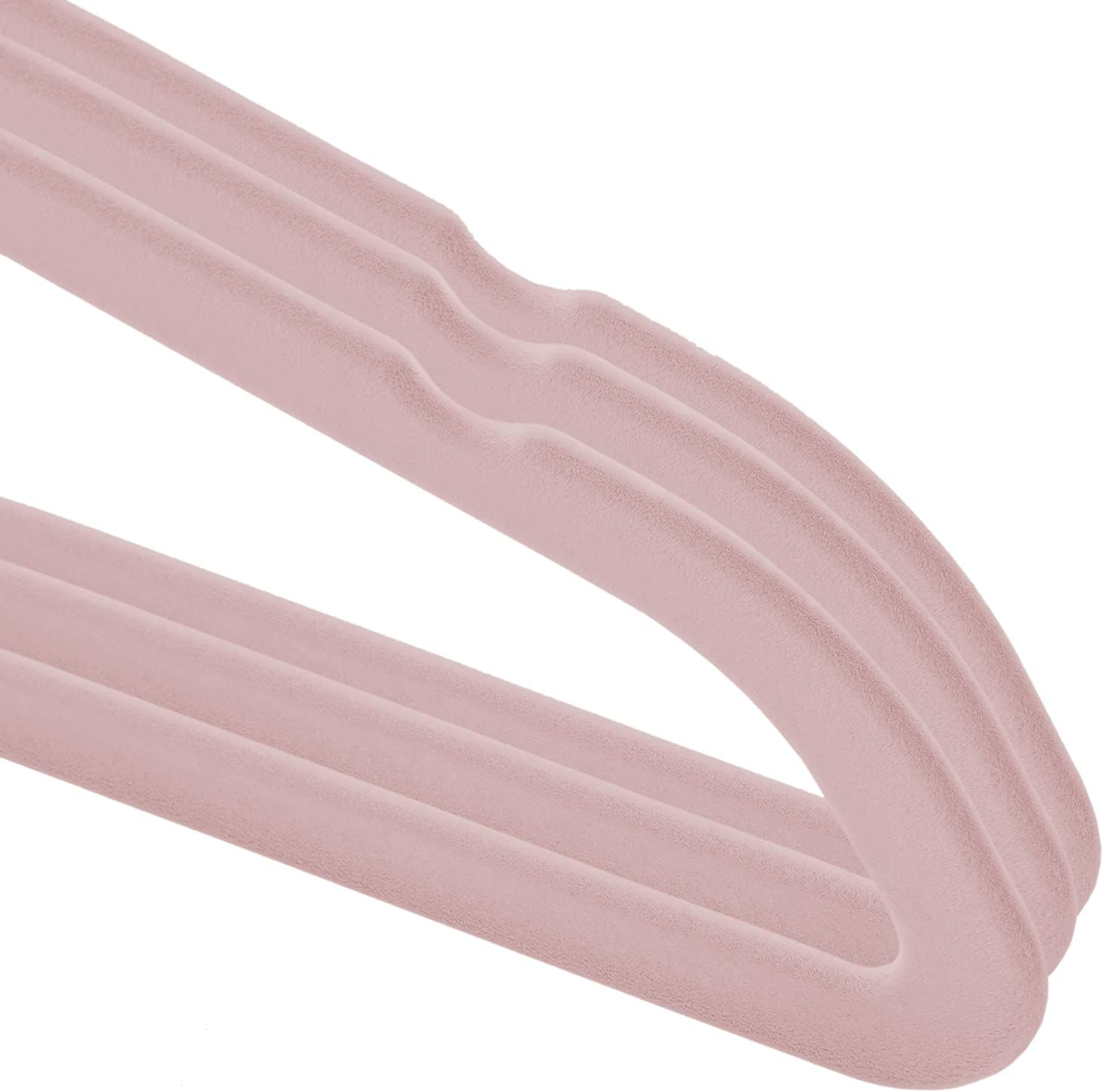 Casafield 50 Velvet Kid'S Hangers - 14" Size for Children'S Clothes - Light Pink image number 4