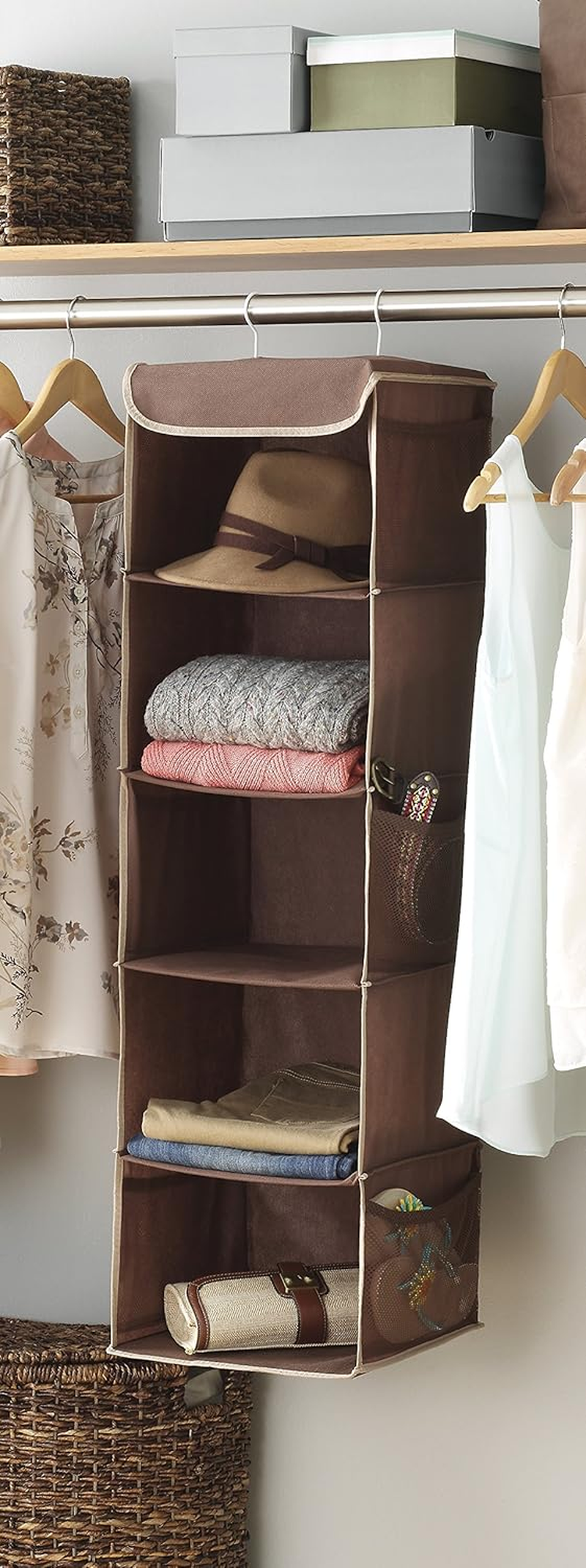 Whitmor Hanging Accessory Shelves, Java image number 3