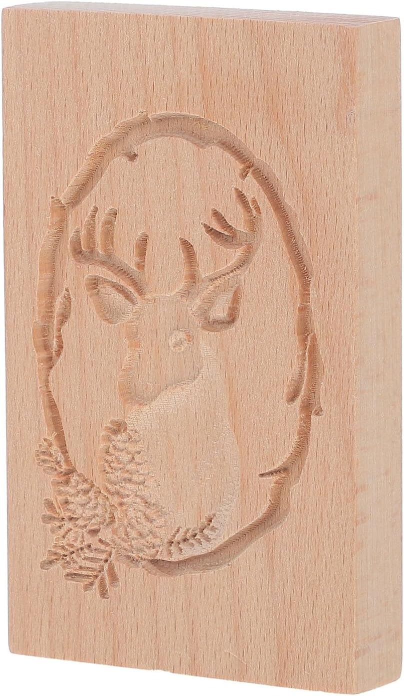 Wooden DIY Cookie Cutters Baking Tools Reindeer Shaped Mold for Christmas Cookies image number 1