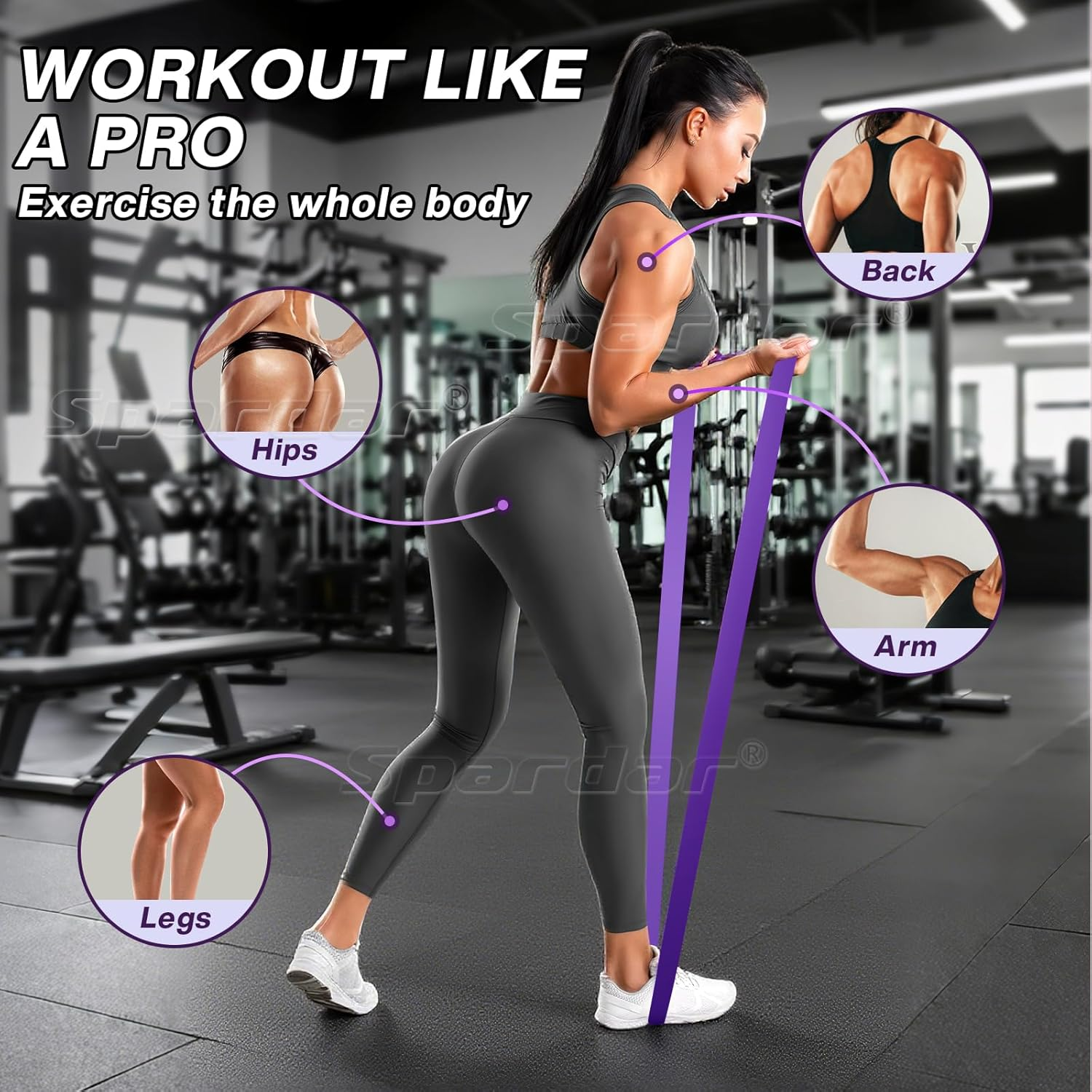 Premium Resistance Bands Set &ndash; Heavy-Duty Exercise Bands for Yoga, Powerlifting, & Full-Body Training | Boost Strength, Mobility image number 5