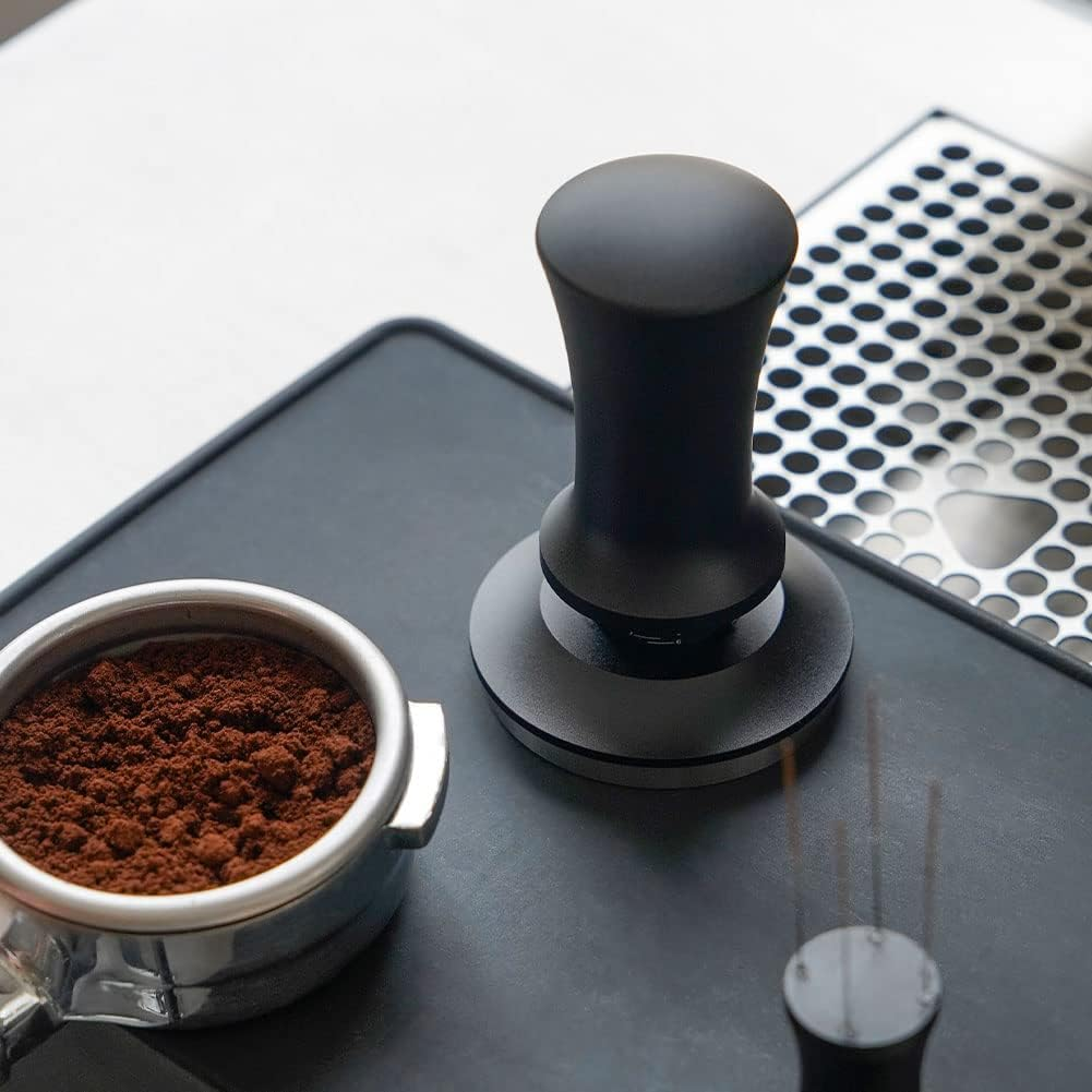 Watchget 58Mm Espresso Coffee Tamper, Spring Loaded Tamper Stainless Steel Barista Espresso Tamper Calibrated Espresso Hand Tamper with Scale Coffee Espresso Accessories for 58Mm Portafilter image number 3